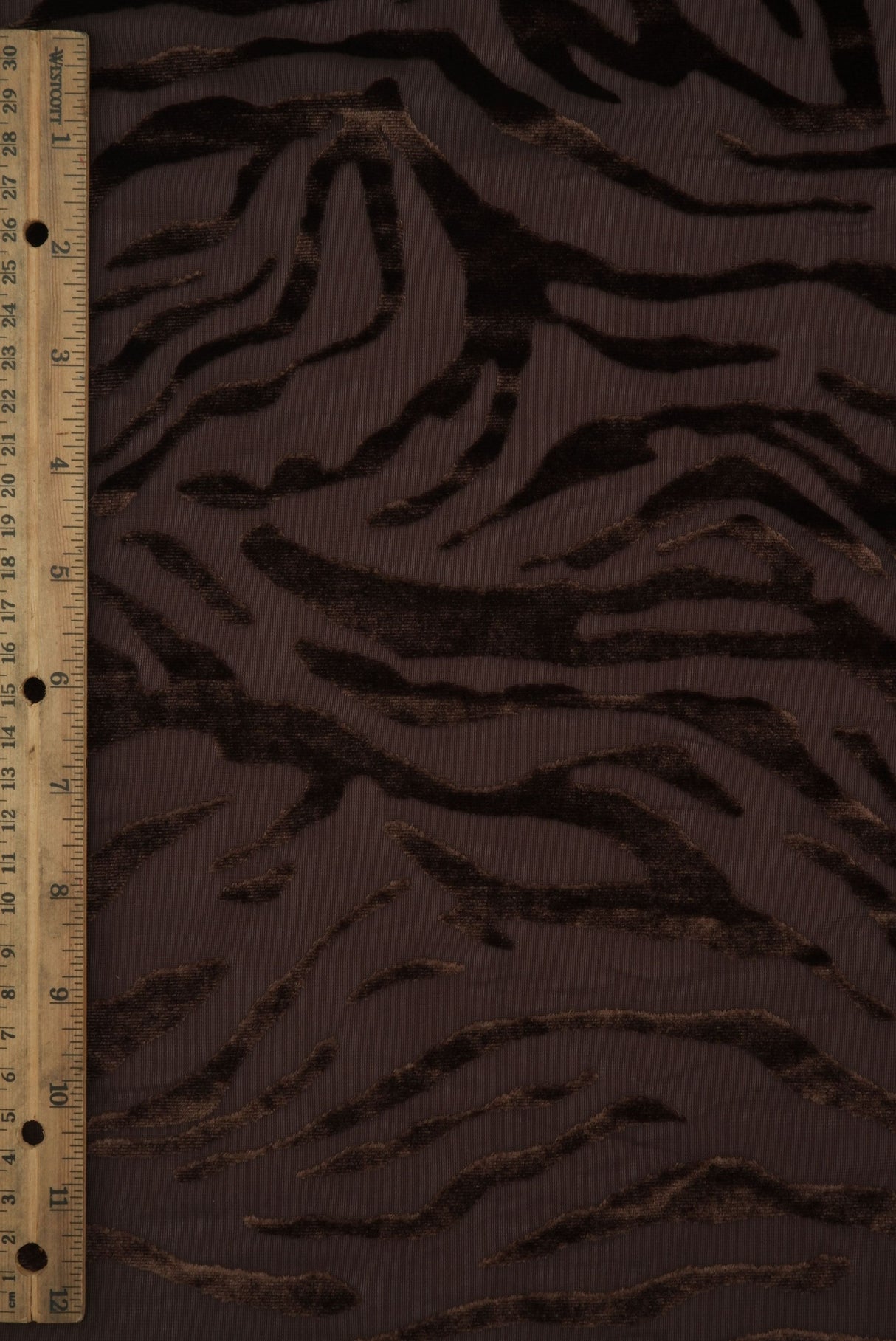 Zebra Velvet Burnout Knit Fabric