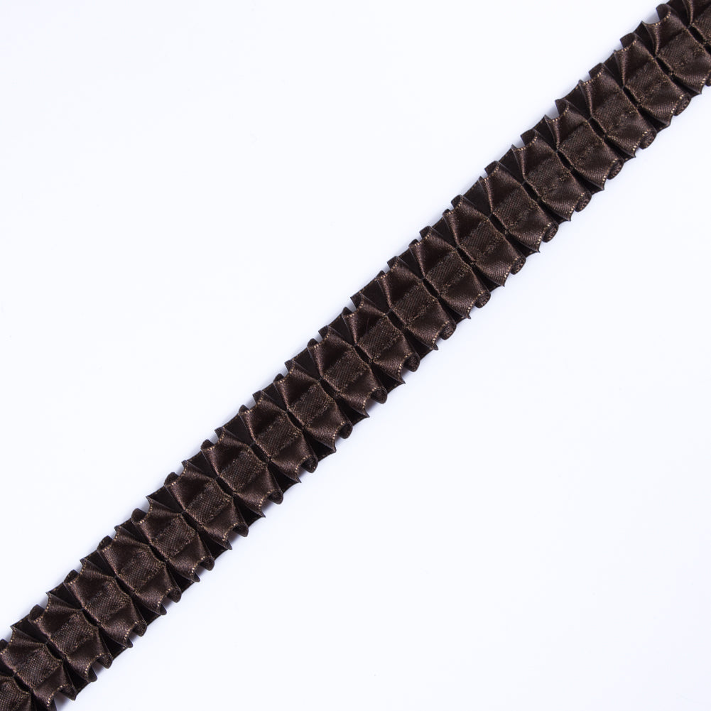 Italian Espresso Box Pleated Trimming - 1"