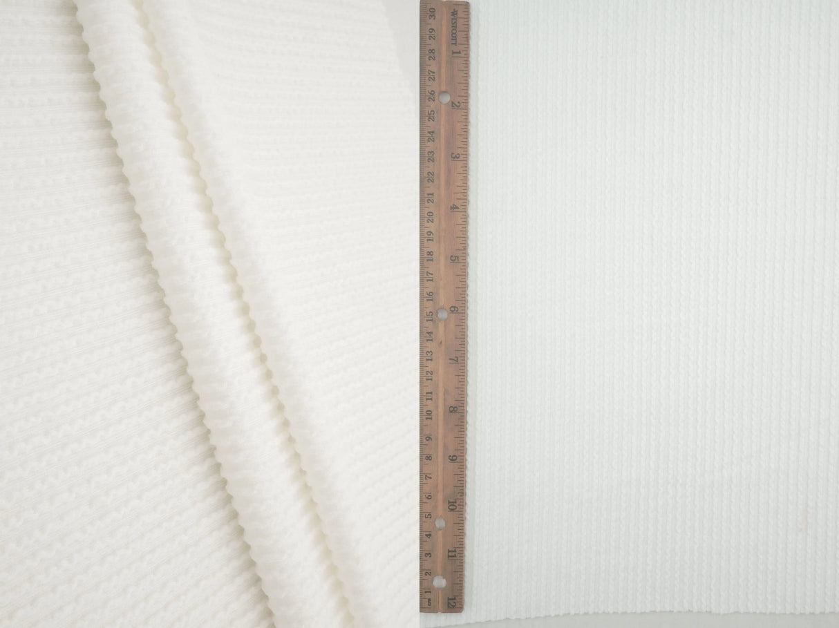 52" Knit Jacquard Rib Fabric 80% Polyester 15% Rayon 5% Spandex 230 GSM by Yard