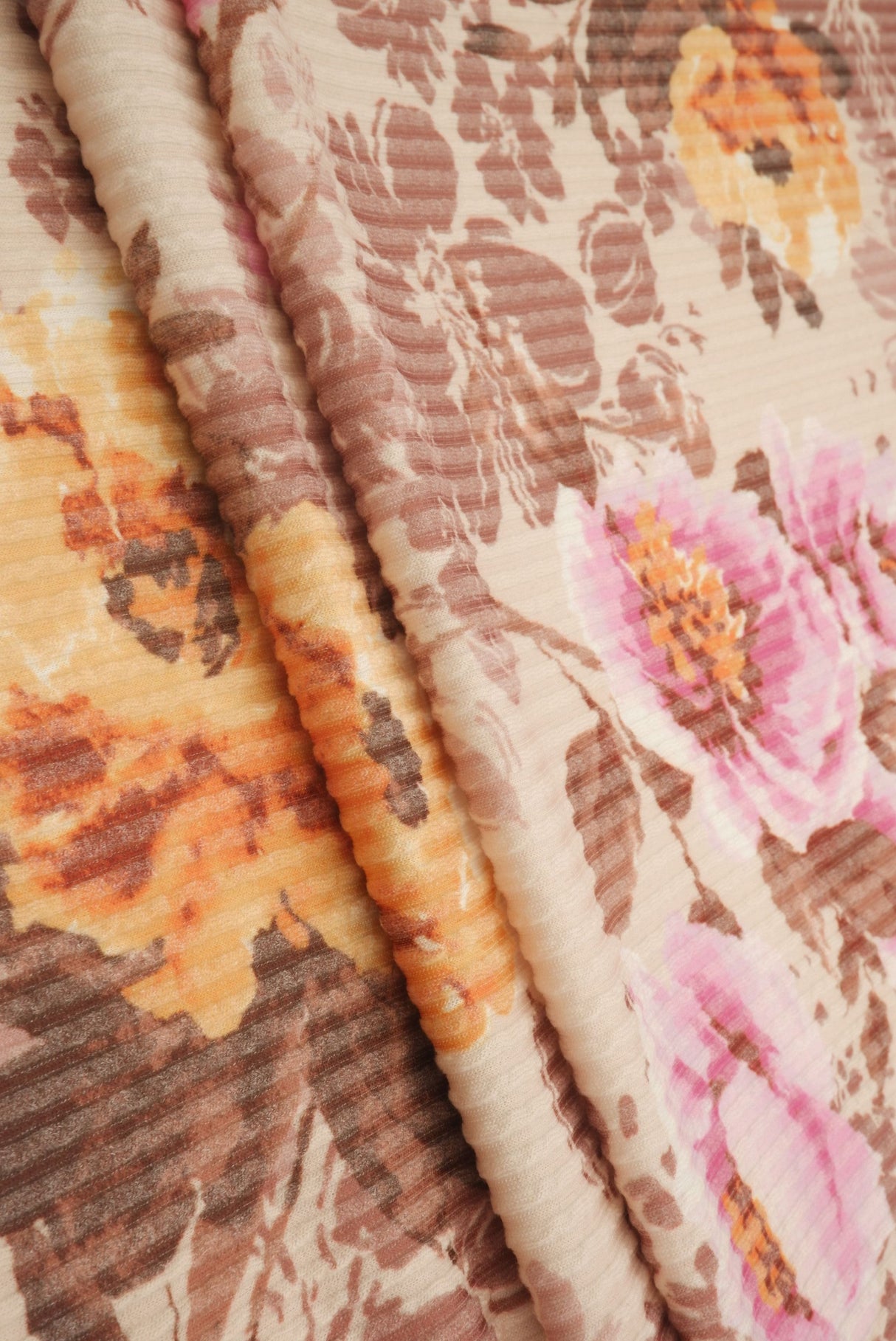 Double Knit Jacquard Floral Fabric