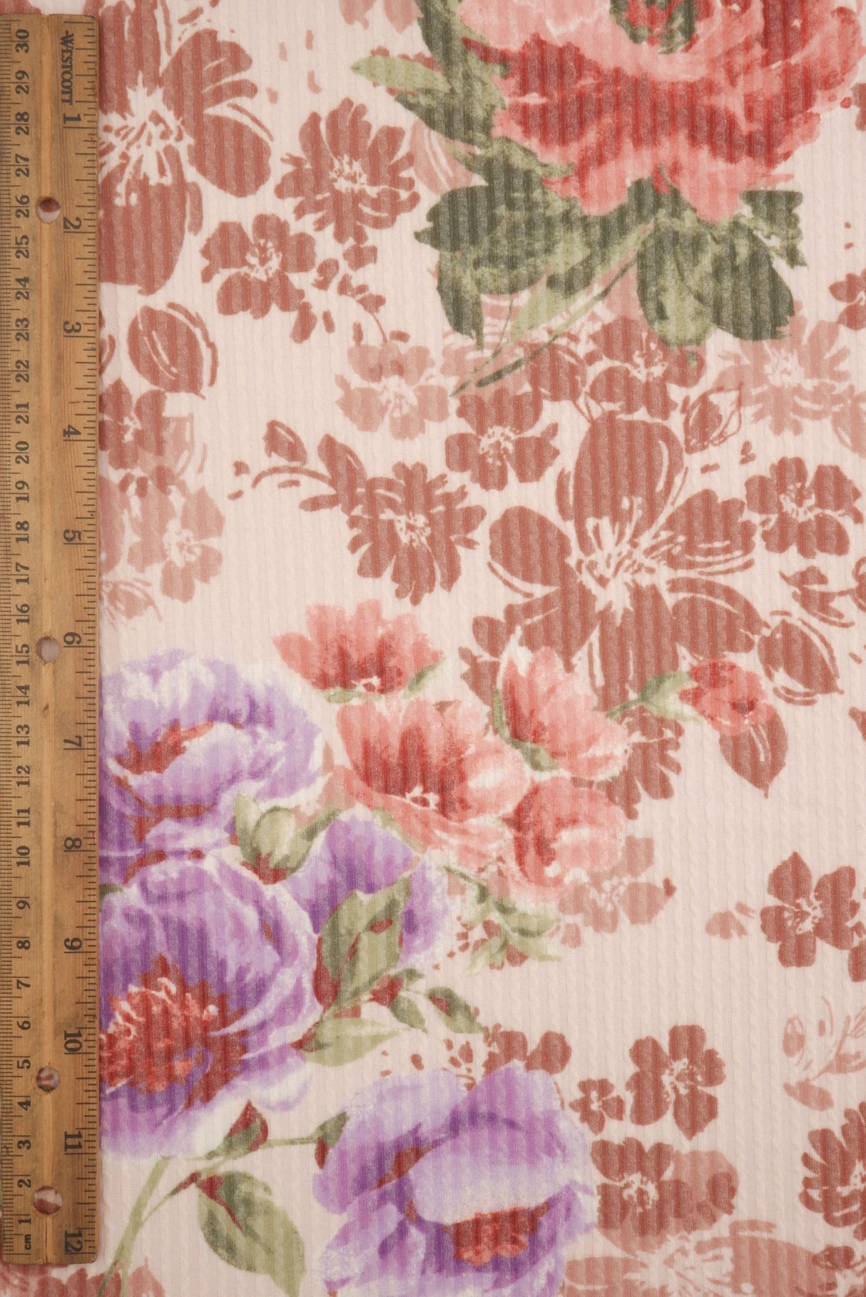 Double Knit Jacquard Floral Fabric