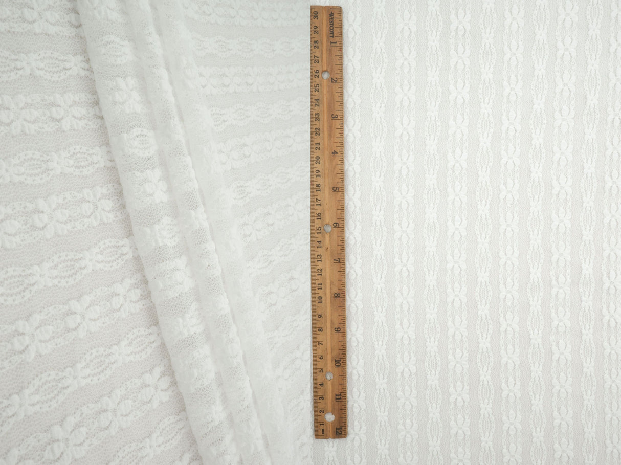 Ditsy Flower Stripe Nylon Spandex Lace