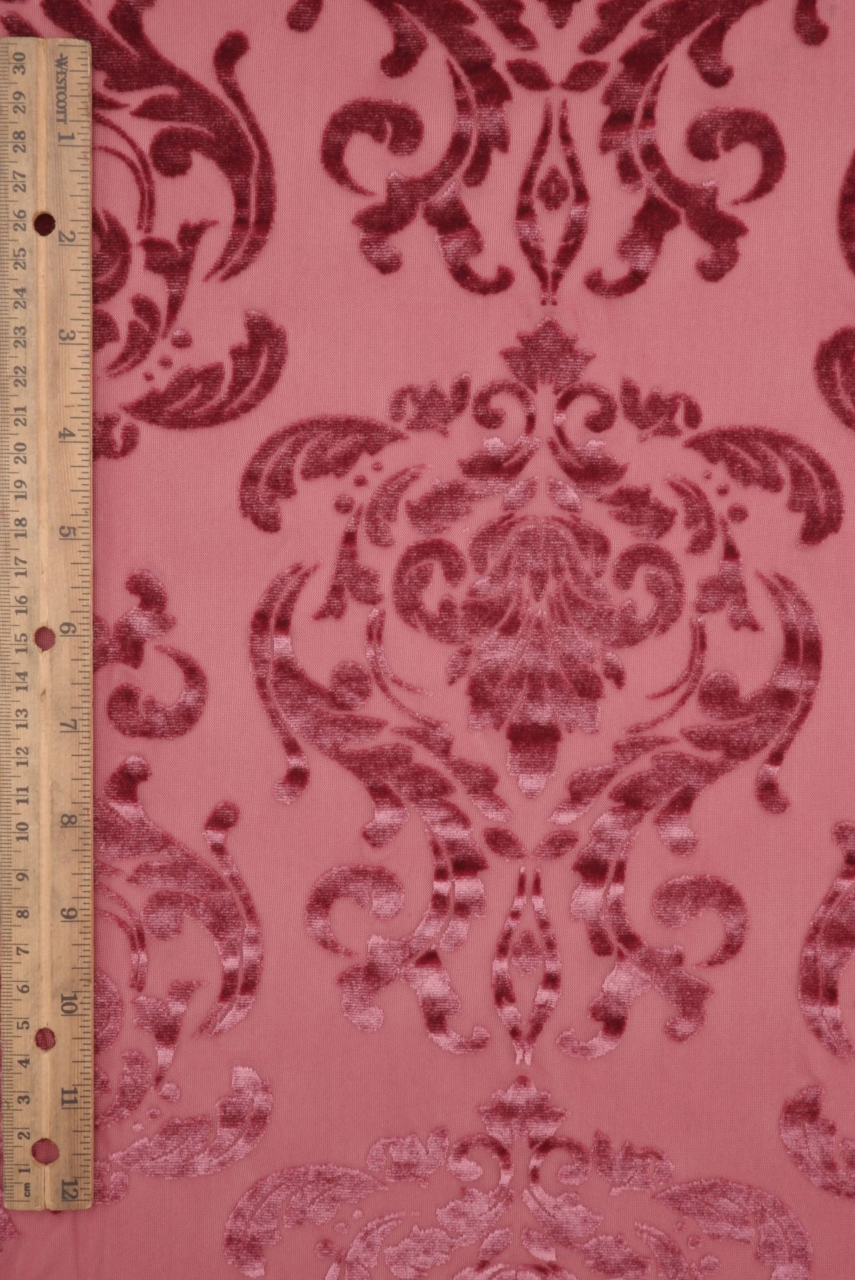 Damask Velvet Burnout Fabric