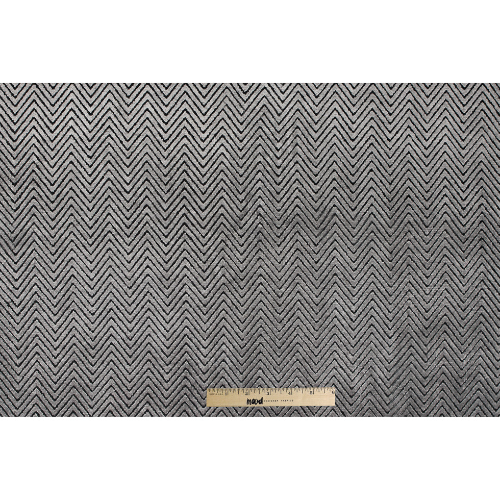 Gray Chevron Polyester Chenille