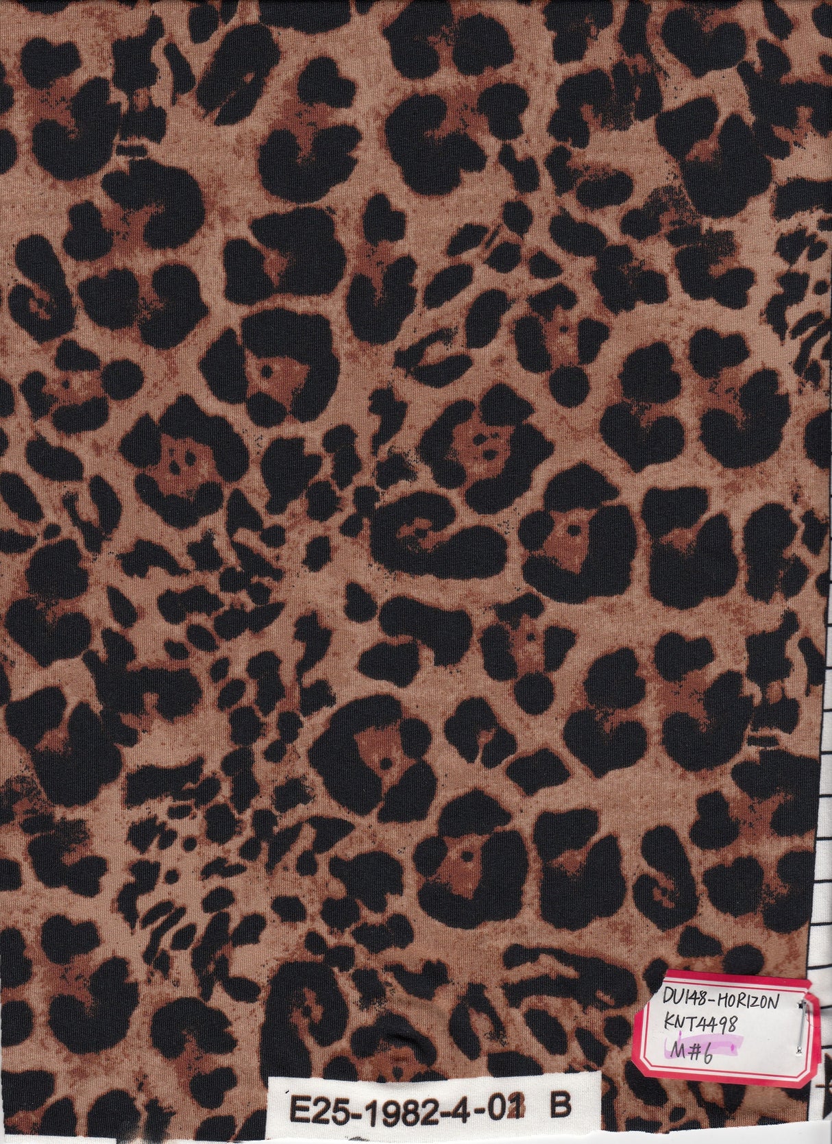 Leopard Print Stretch Knit Fabric