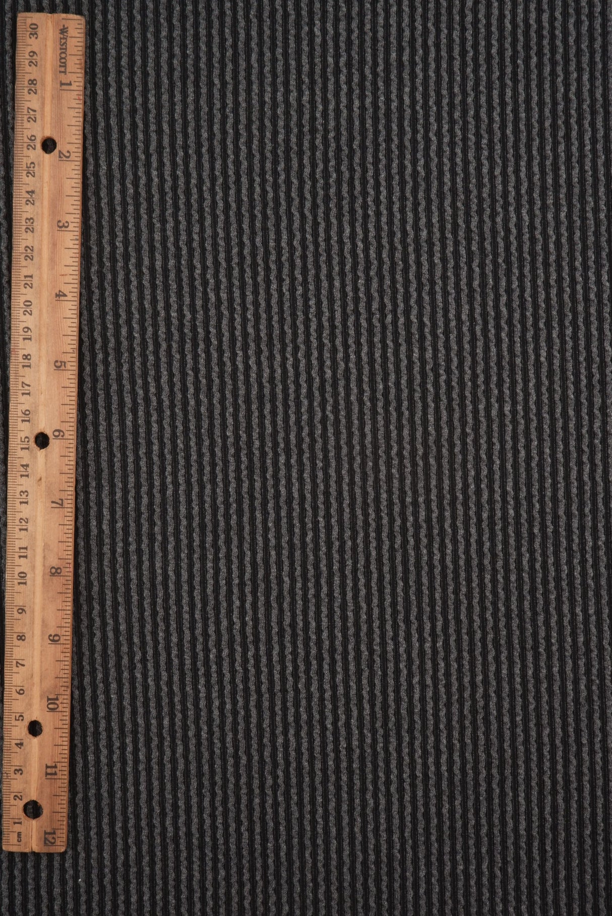 Jacquard Double Knit Rib Stretch Fabric
