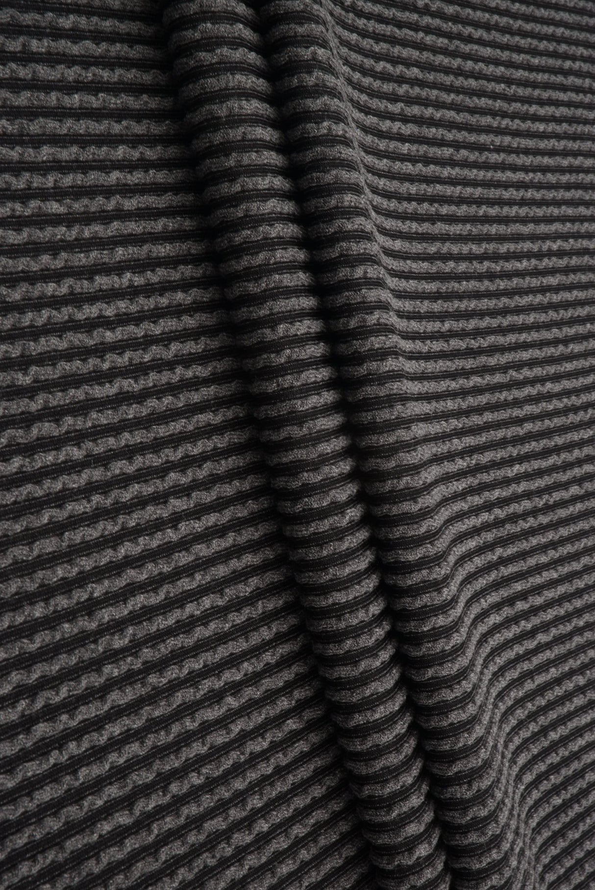 Jacquard Double Knit Rib Stretch Fabric