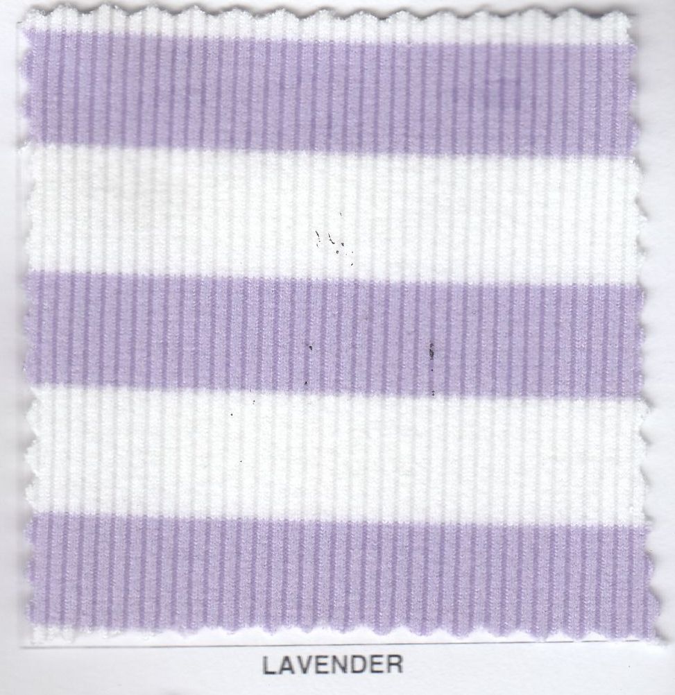 Striped Fleece Rib Knit Fabric Lavender