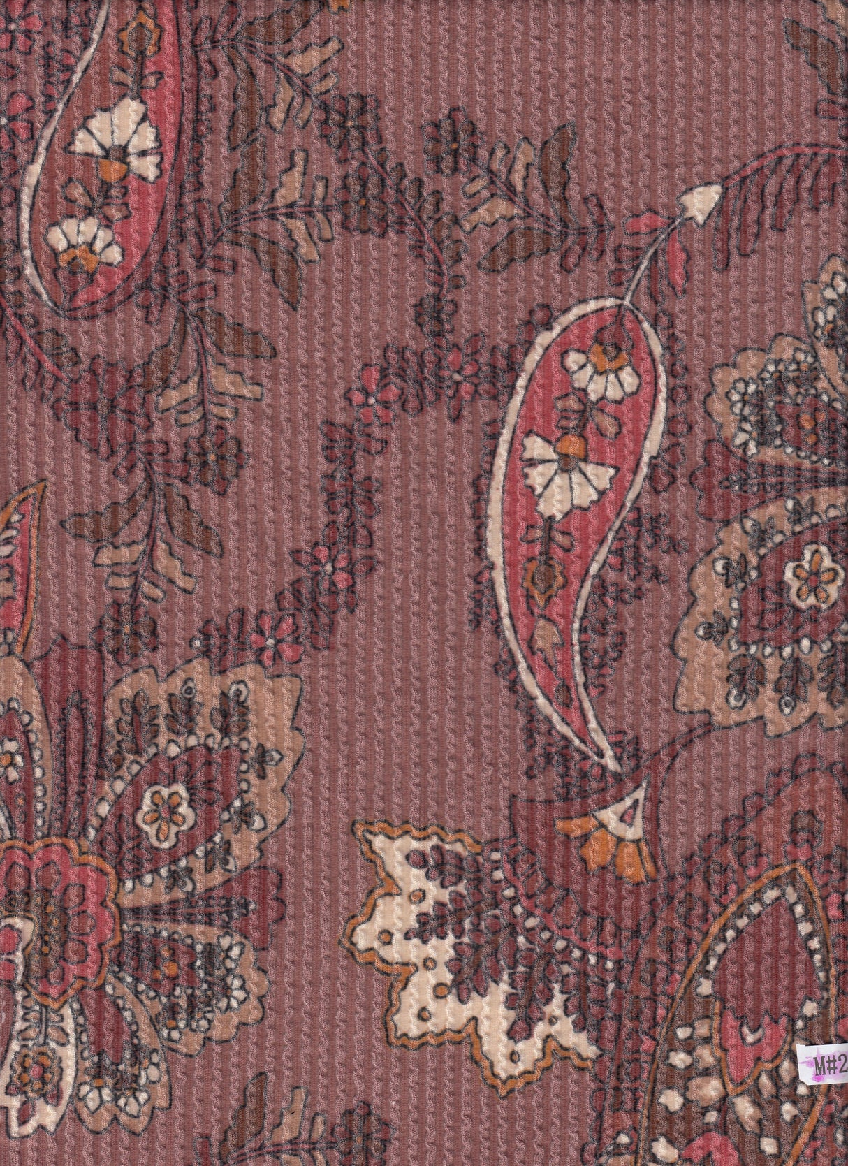 Double Knit Jacquard Paisley Fabric