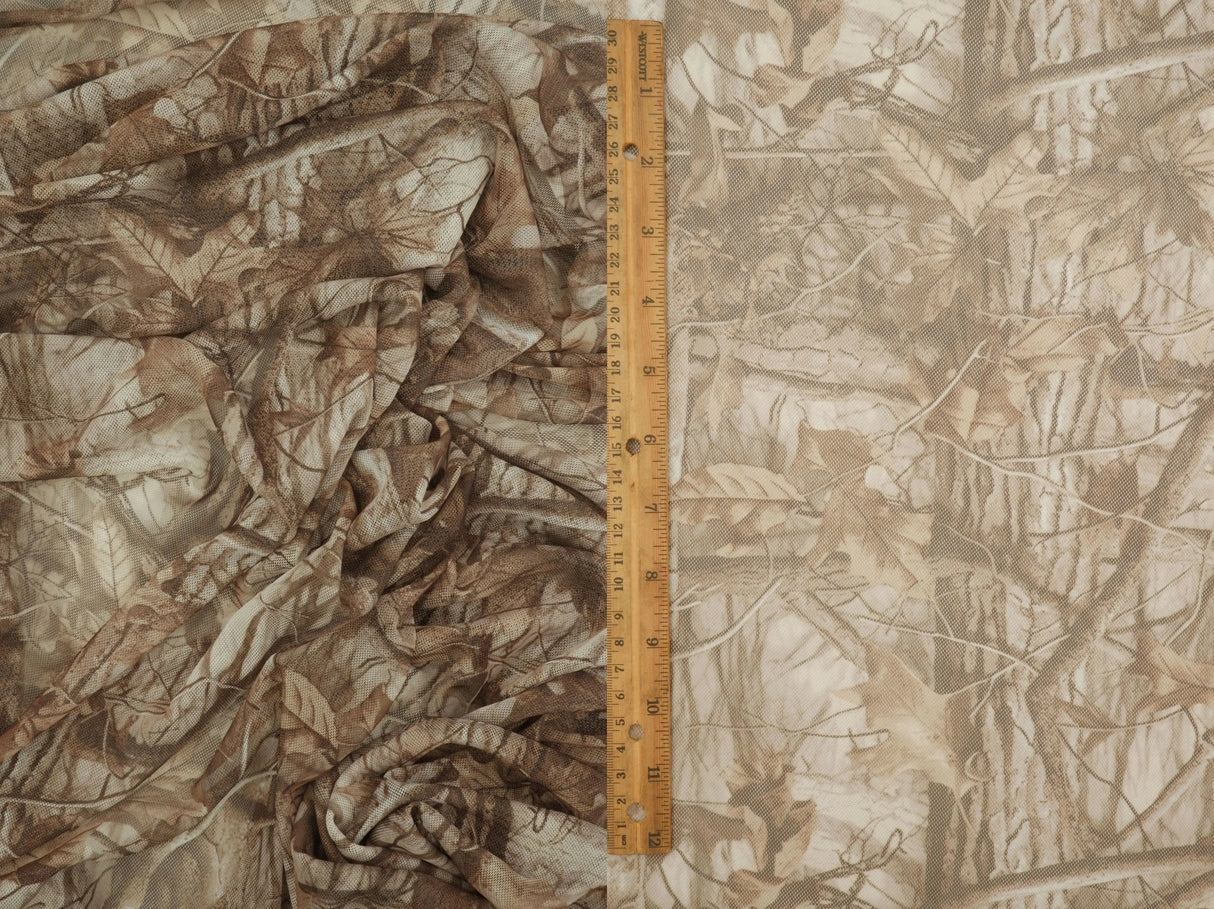 Tree Camo Mesh Digital Print Fabric 58/60" Wide