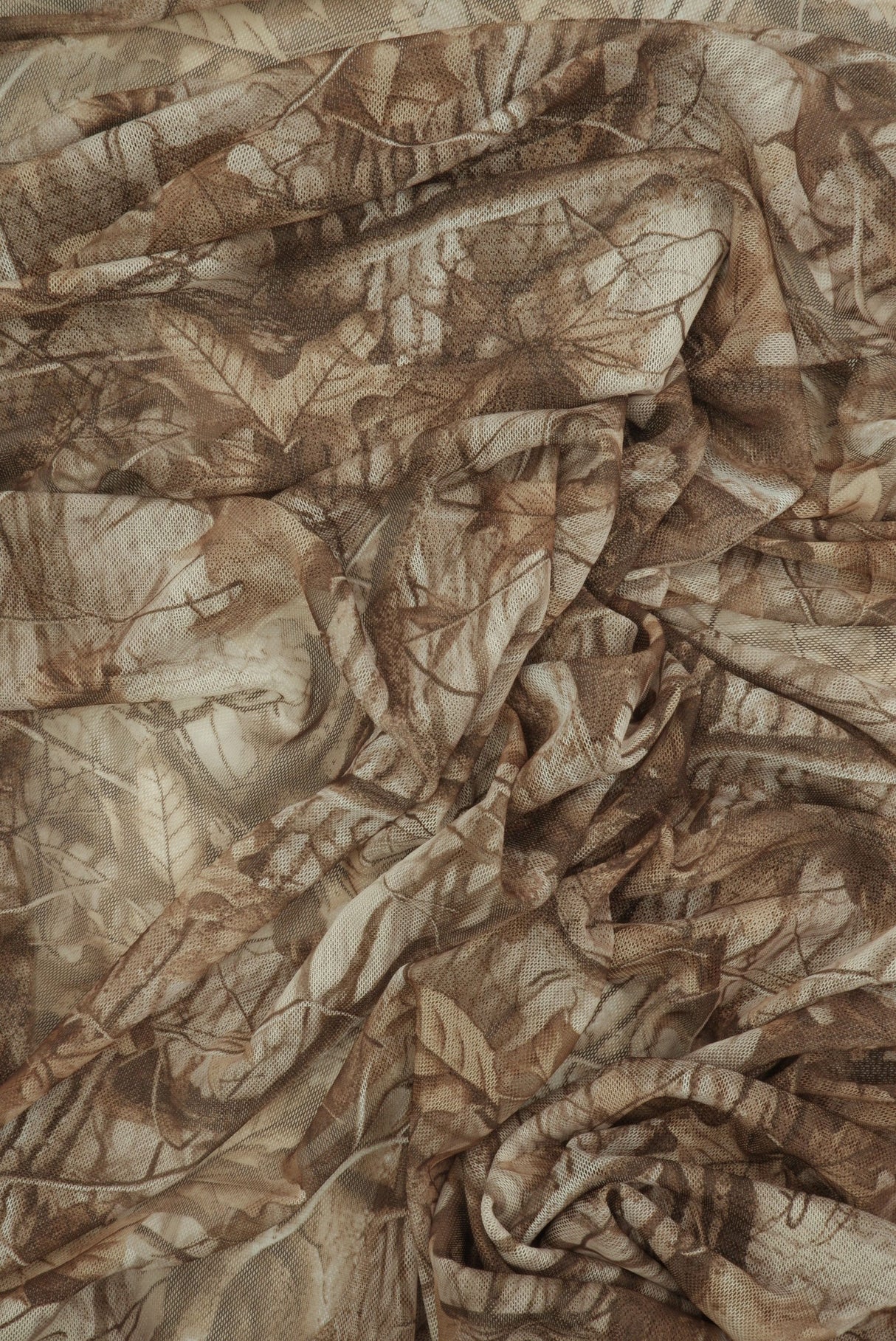 Printed Mesh Tree Camo Fabric