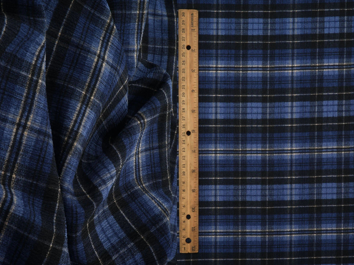 Plaid Ripple Jersey Print Fabric 58" Wide – 117 GSM