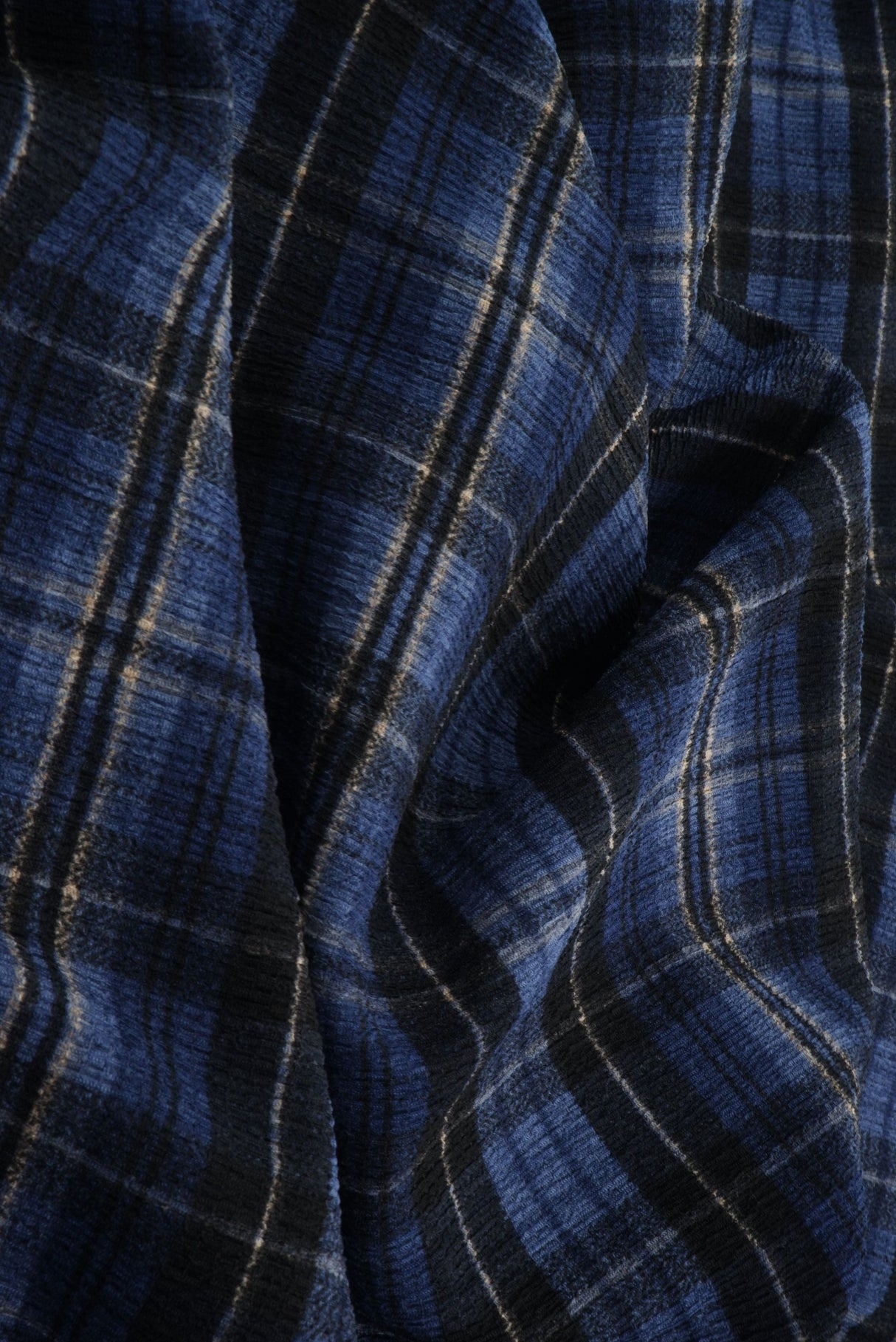 Plaid Ripple Jersey Print Fabric