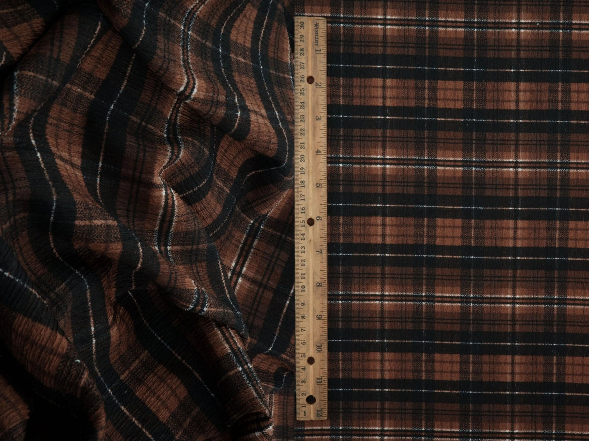 Plaid Ripple Jersey Print Fabric 58" Wide – 117 GSM