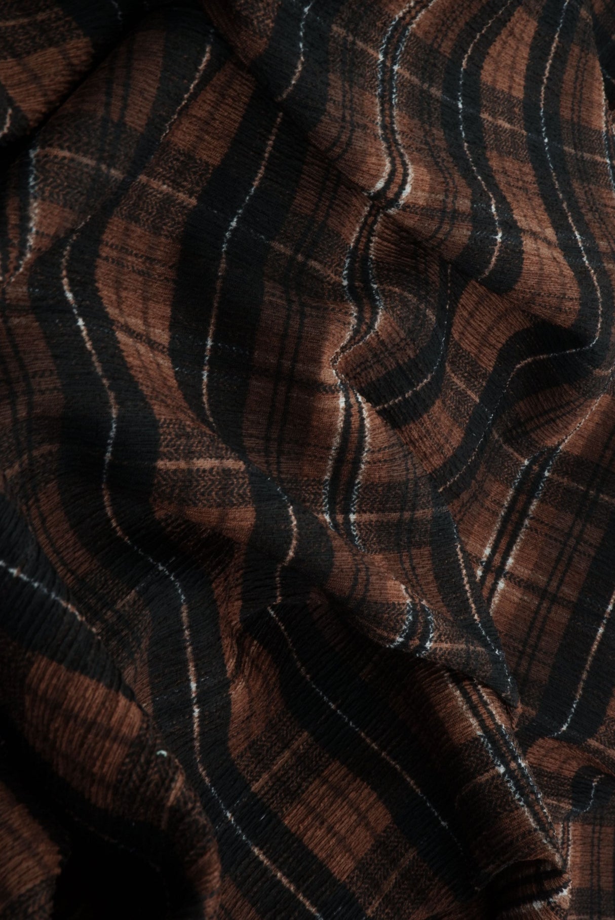 Plaid Ripple Jersey Print Fabric