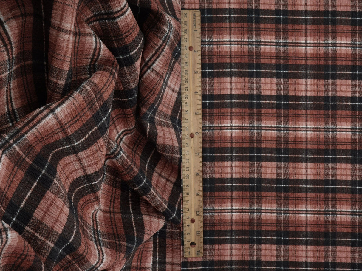 Plaid Ripple Jersey Print Fabric 58" Wide – 117 GSM