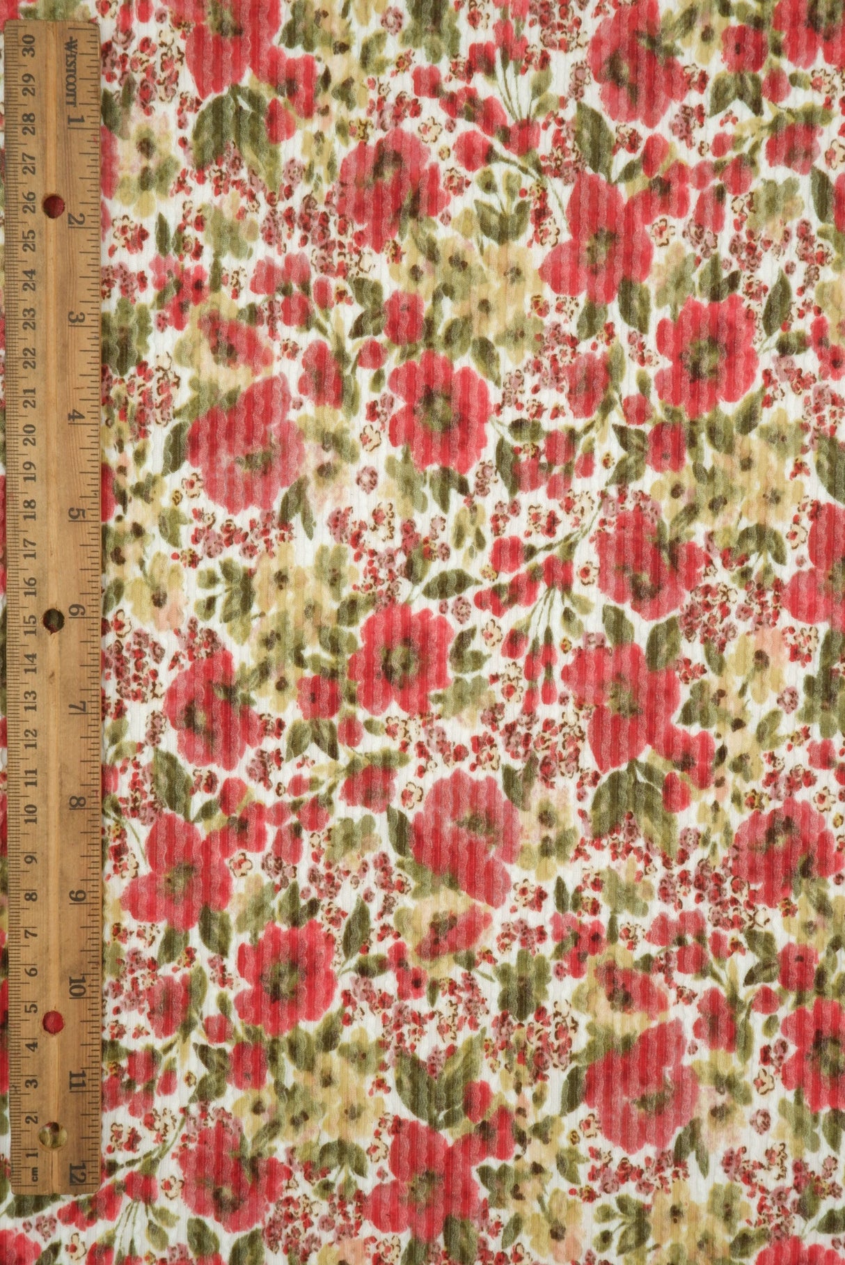 Floral Double Knit Jacquard Fabric