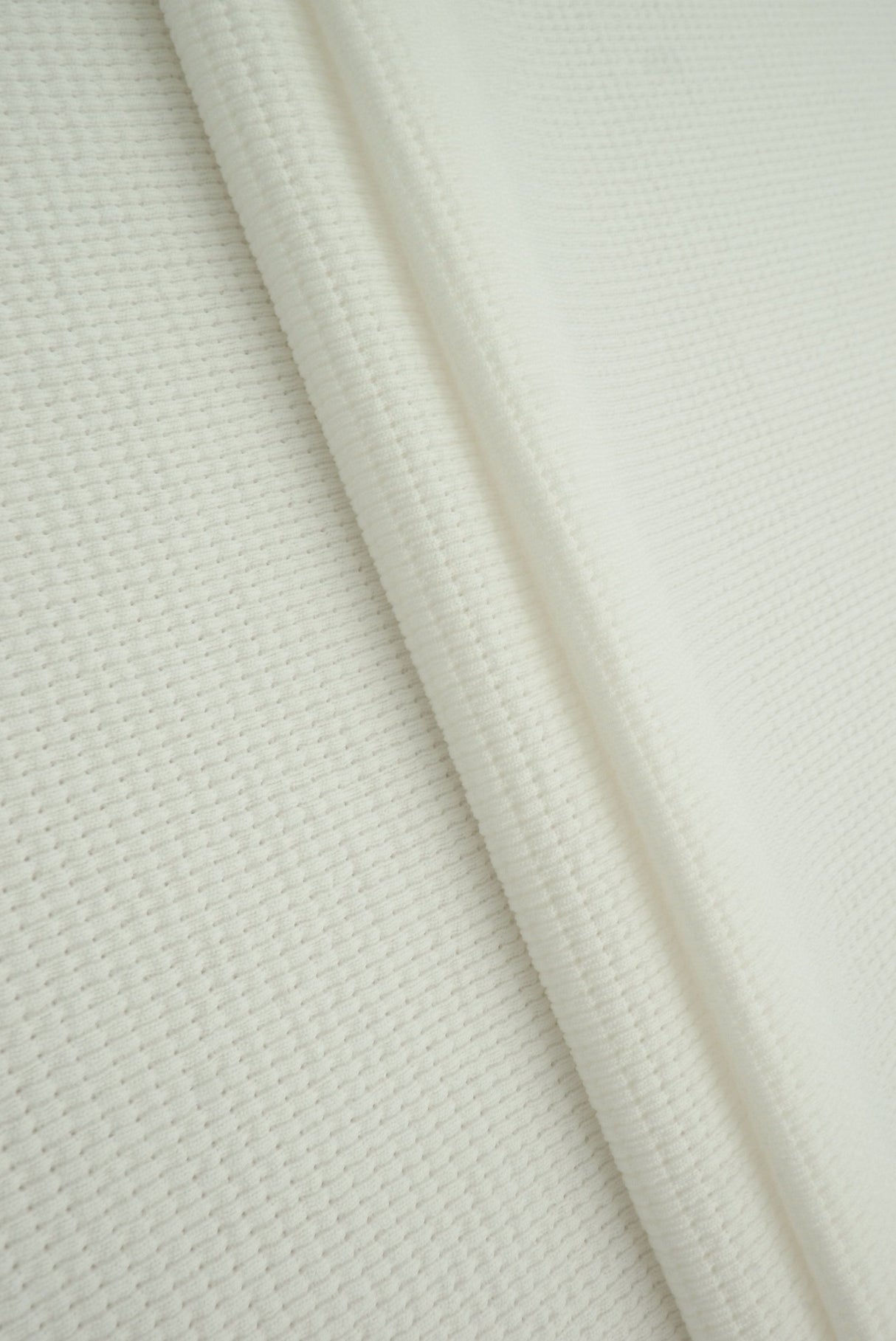 Waffle Double Knit Solid Fabric
