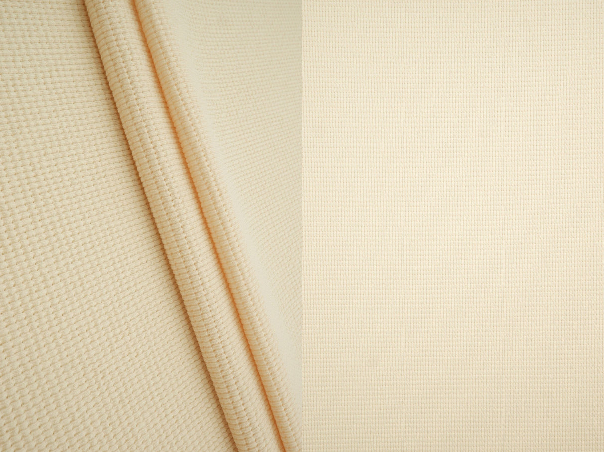 Waffle Double Knit Solid Fabric
