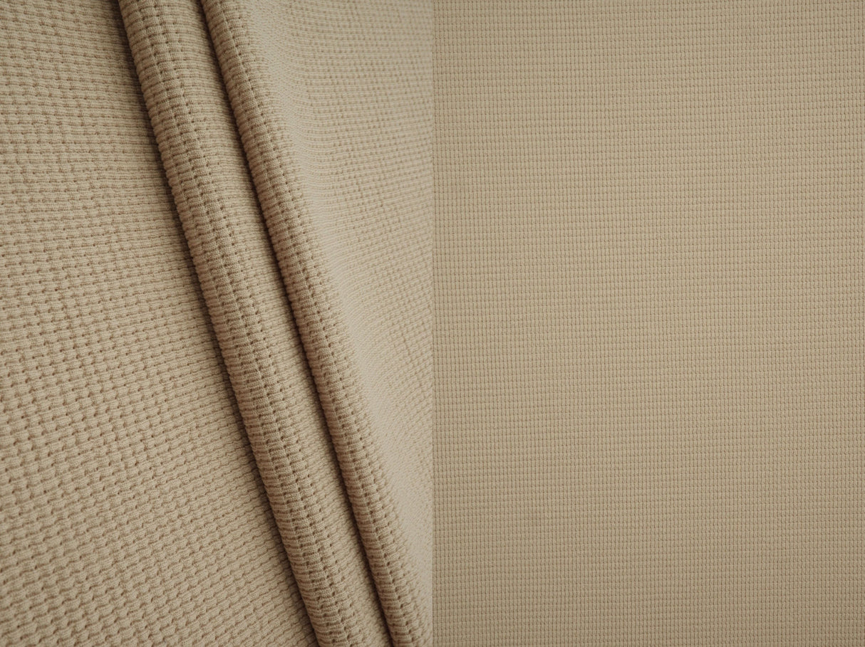Waffle Double Knit Solid Fabric