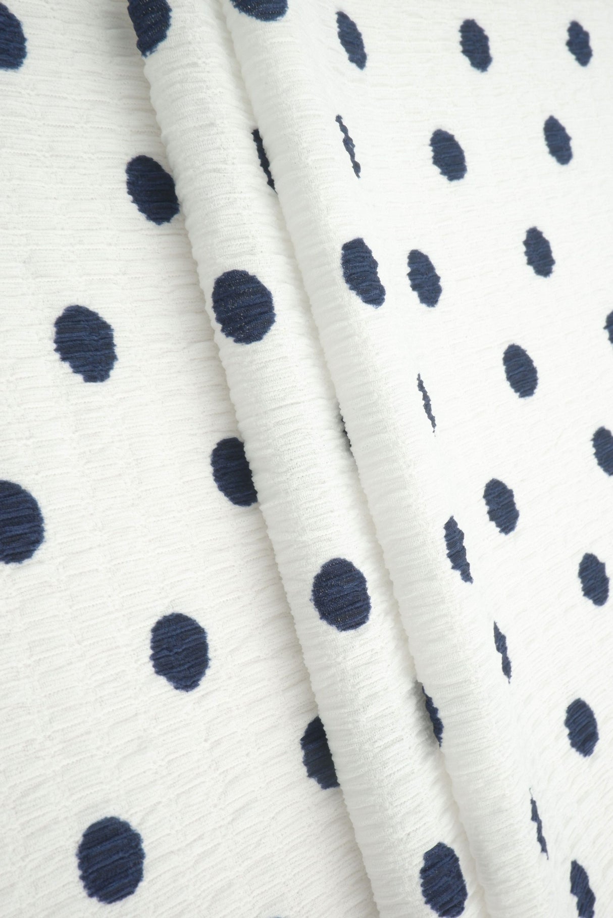 Polka Dot Crinkle Crepe Fabric