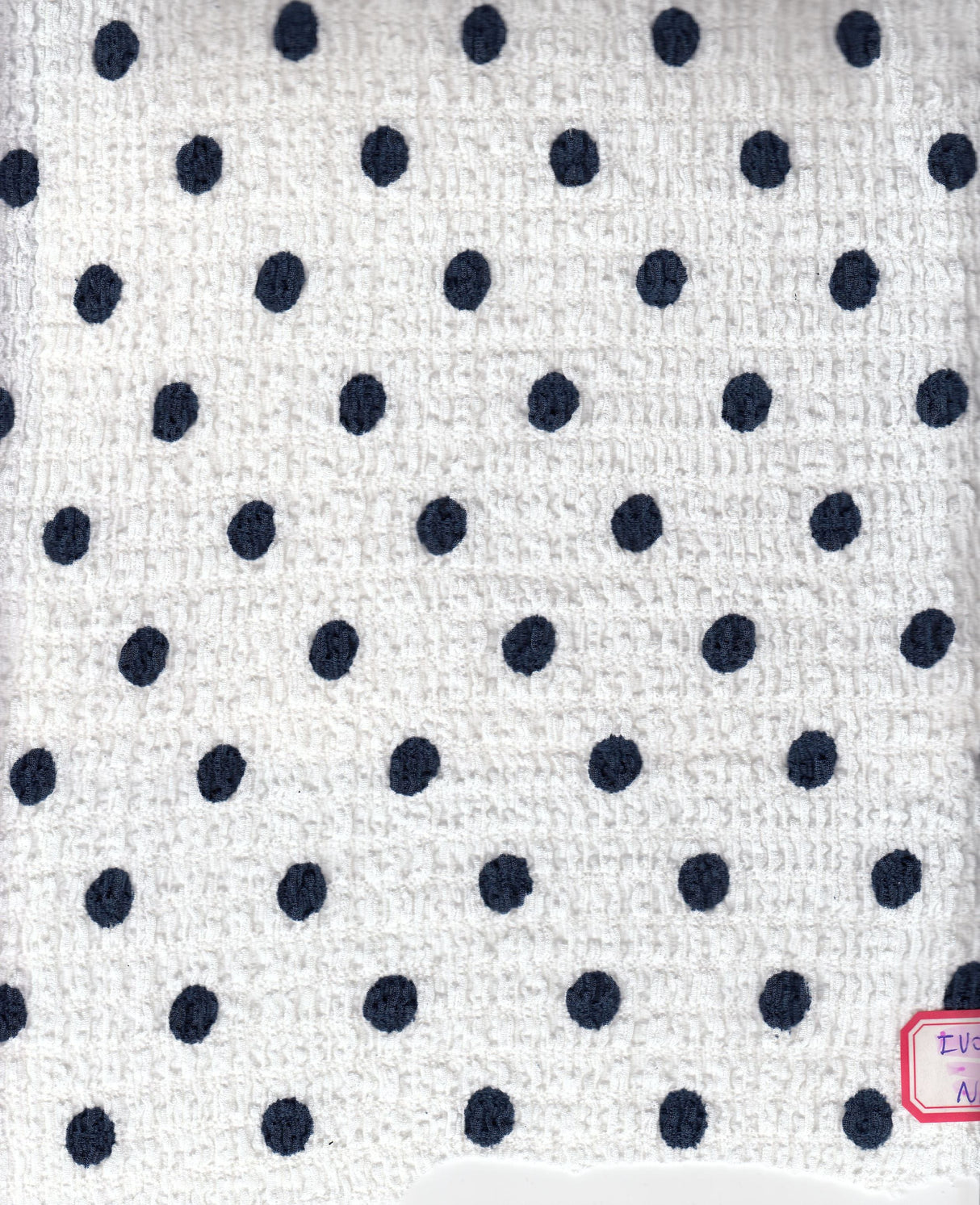 Polka Dot Crinkle Crepe Fabric