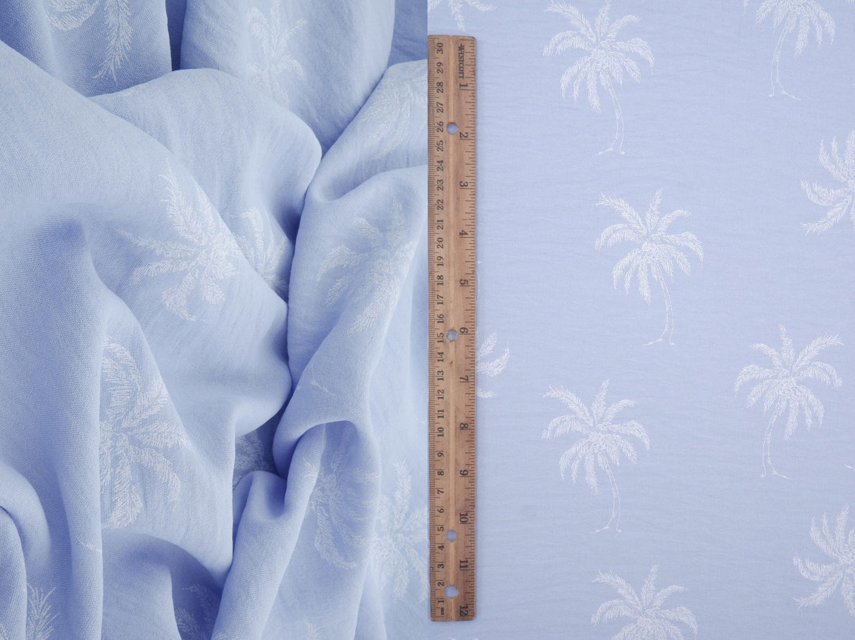 Palm Tree Puff Print Woven Fabric
