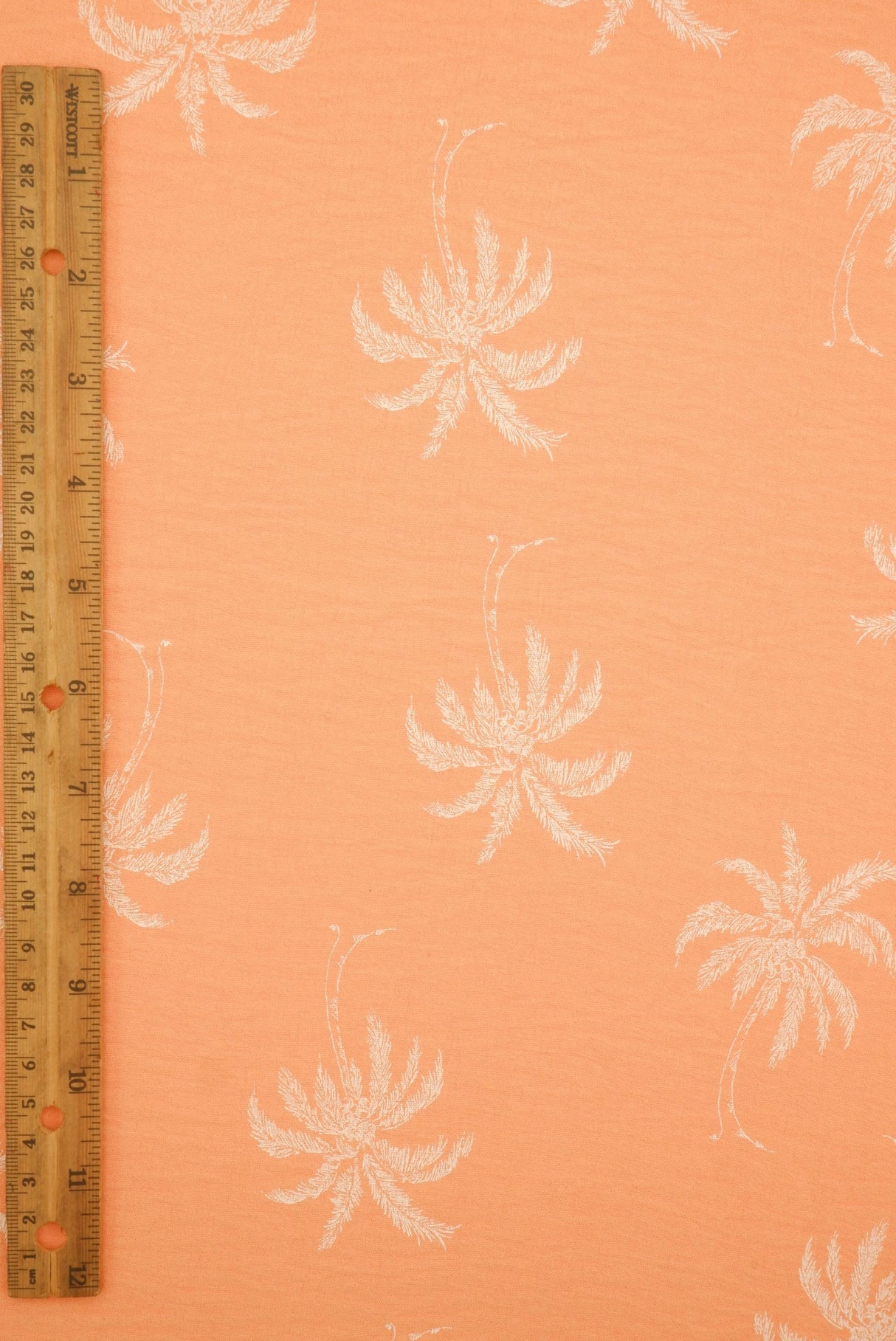 Palm Tree Puff Print Woven Fabric