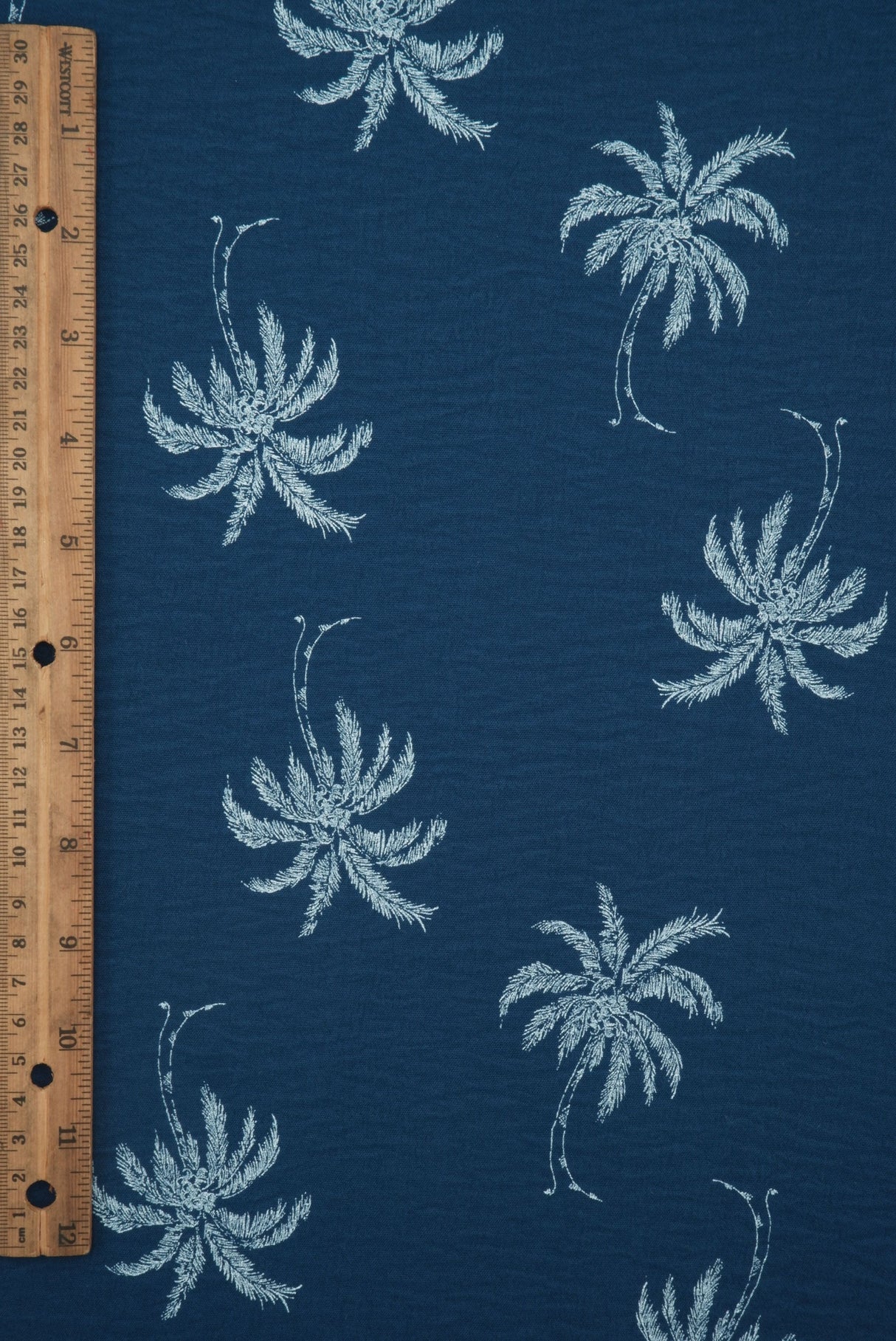 Palm Tree Puff Print Woven Fabric