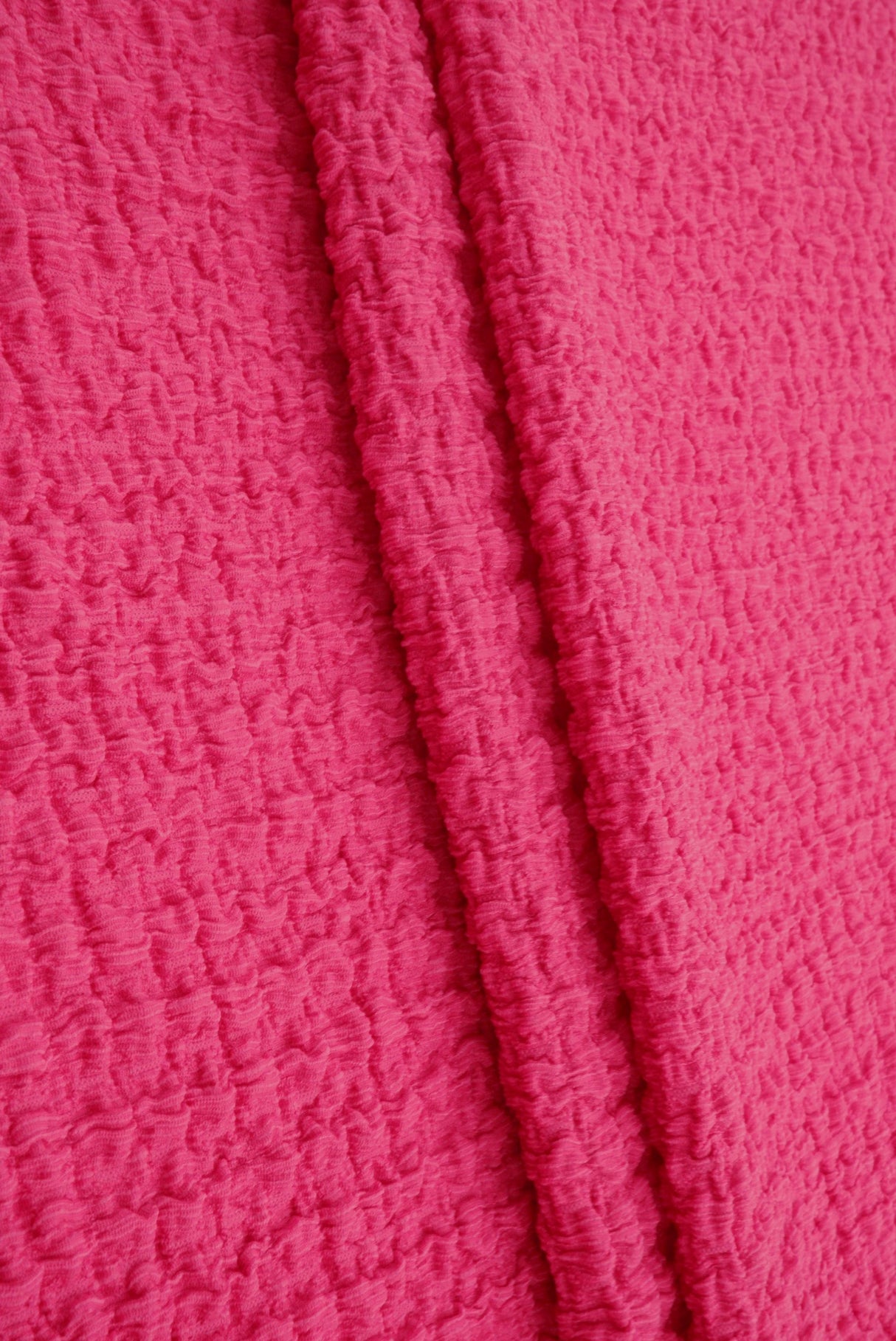 Waffle Crepe Solid Knit Fabric