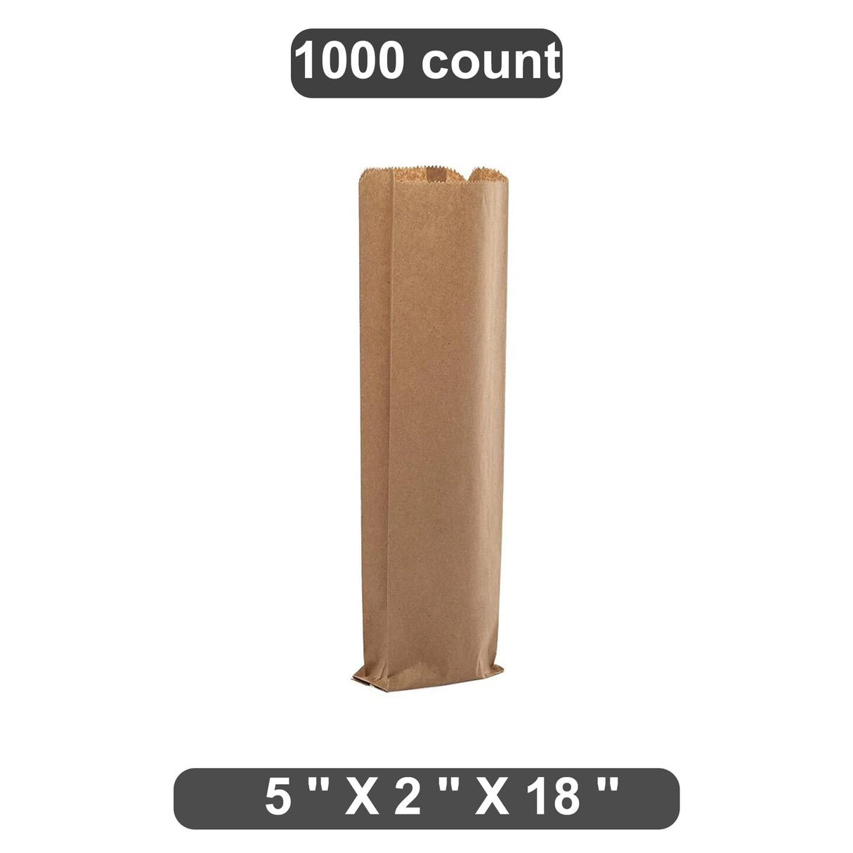 Tall Gusseted Paper Wine Bag 5" x 2" x 18"