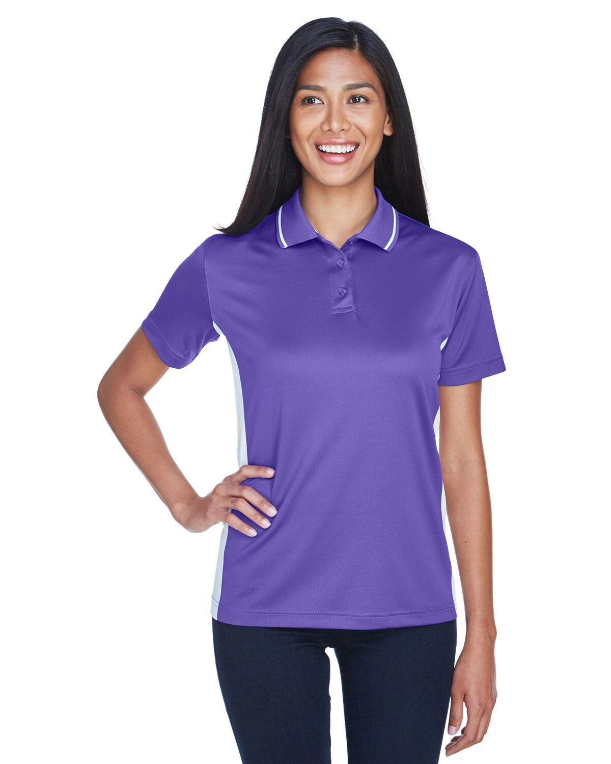 UltraClub® Ladie's Cool & Dry Sport Two-Tone Polo