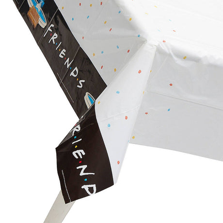 4 Ft. 6" x 9 Ft. FRIENDS™ Party Rectangle Disposable Plastic Tablecloth