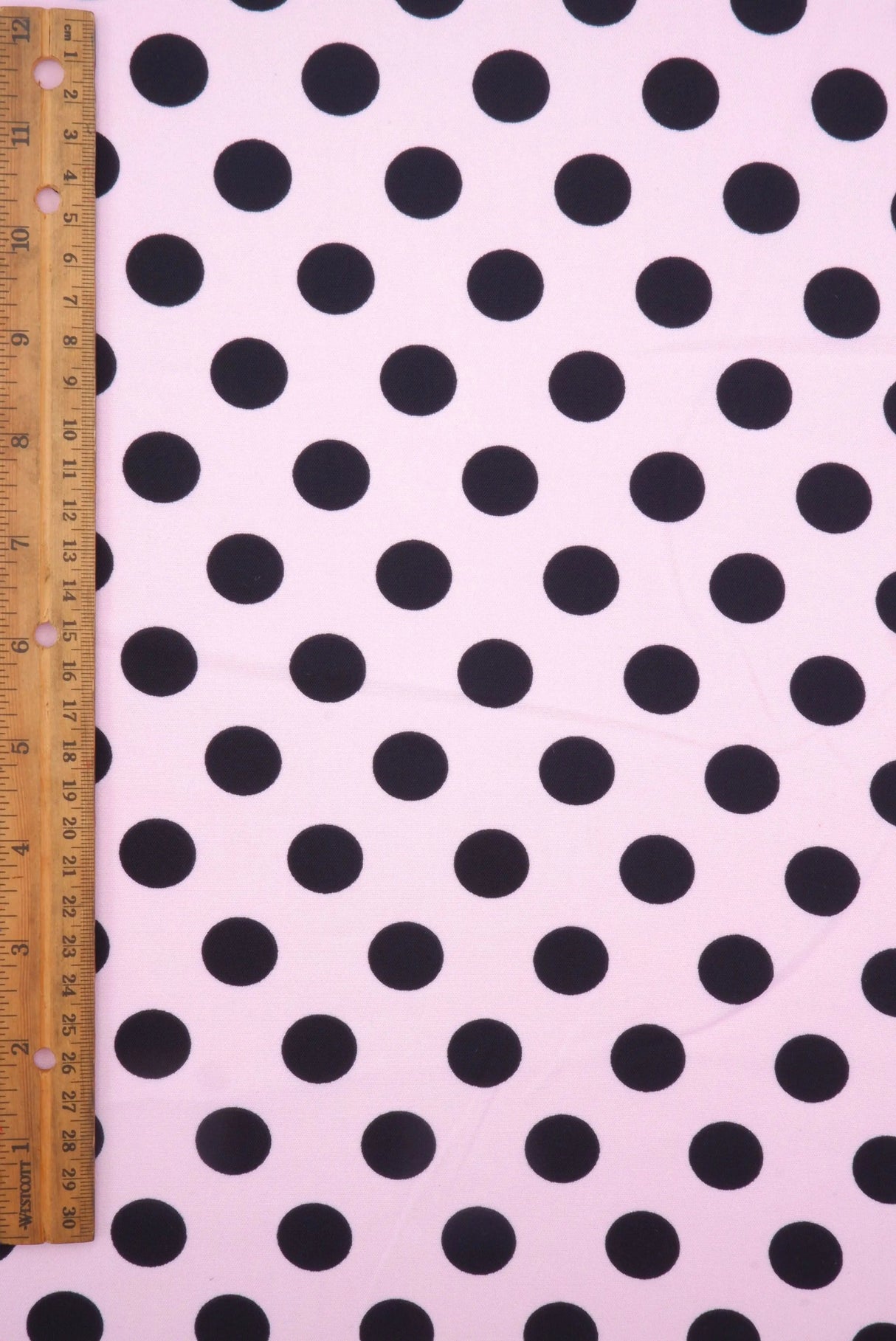 Polka Dot Airflow Woven Pink Fabric