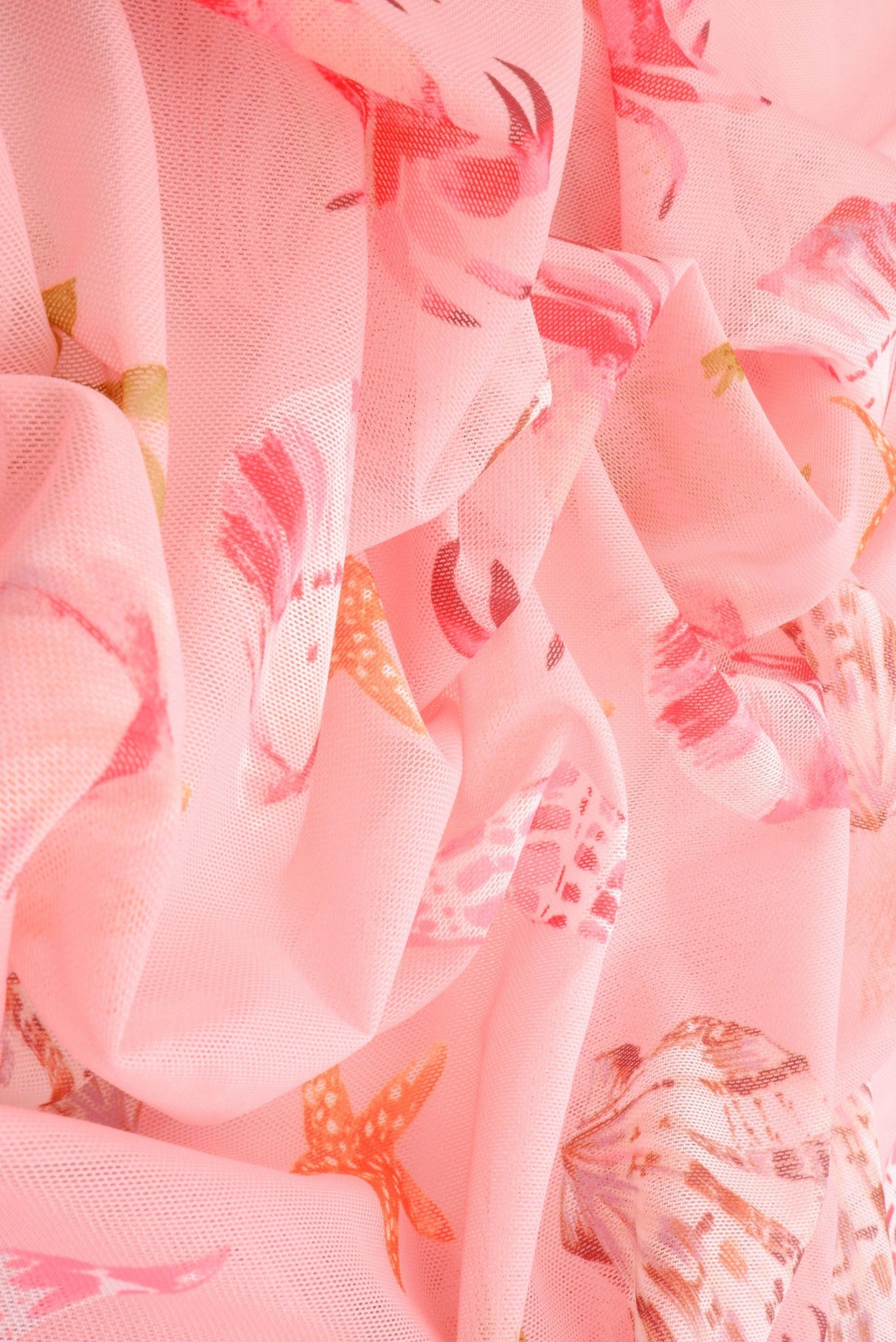 Mesh Sea Element Digital Print Fabric