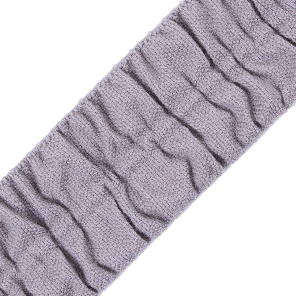 Italian Silver Ruched Stretch Wool Trimming - 1.5"