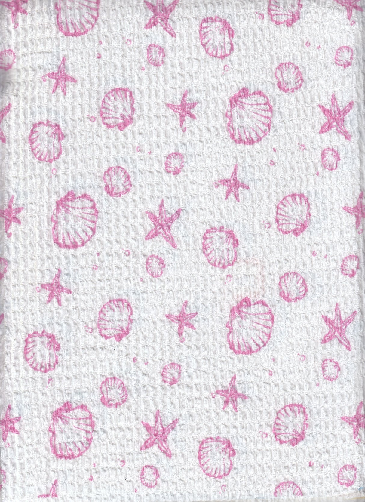 Printed Woven Sea Element Crinkle Fabric