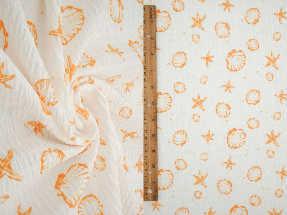 Sea Element / Under the Sea Crinkle Print Fabric 58/59" Wide – 160 GSM