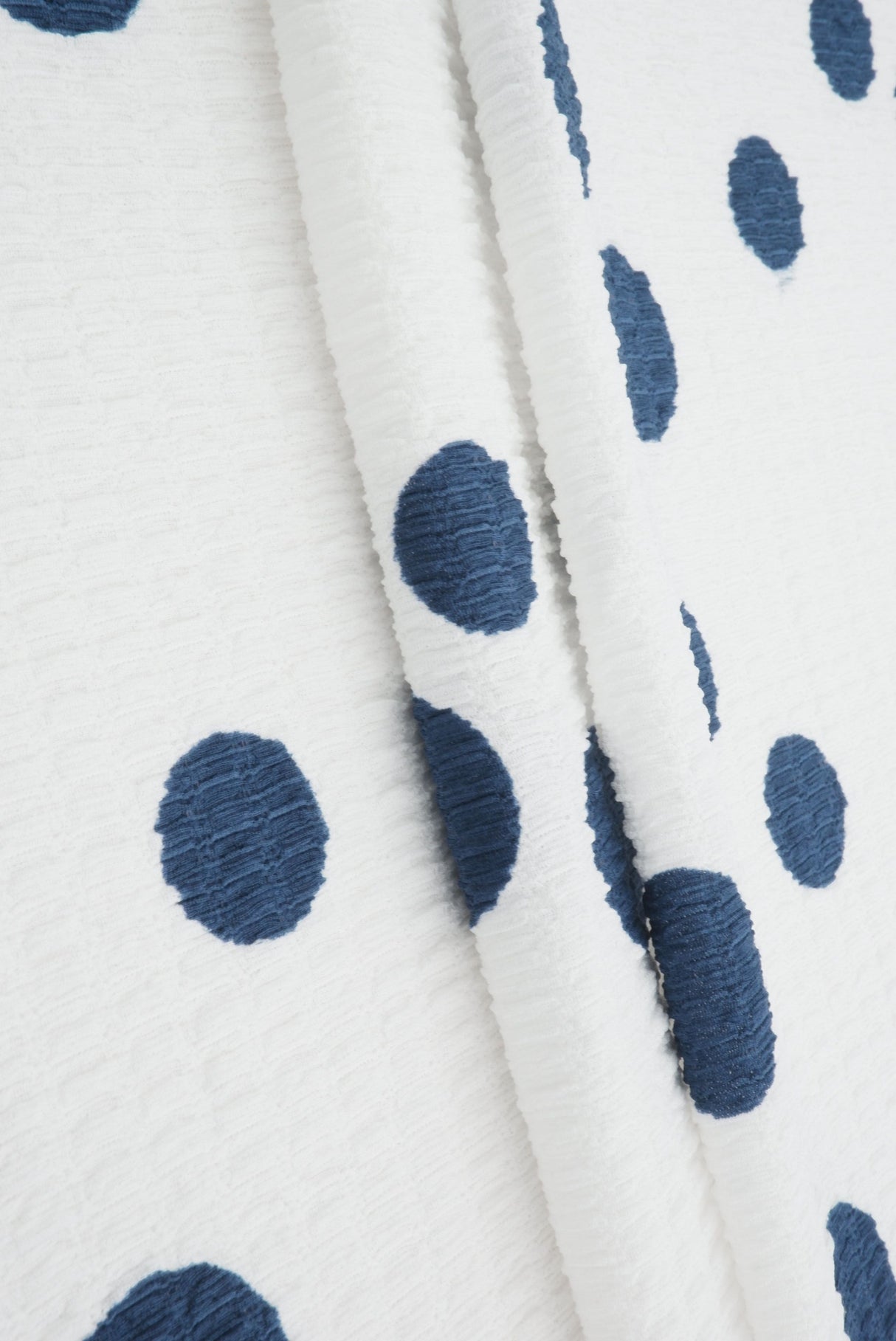 Polka Dot Crinkle Knit Polyester Spandex