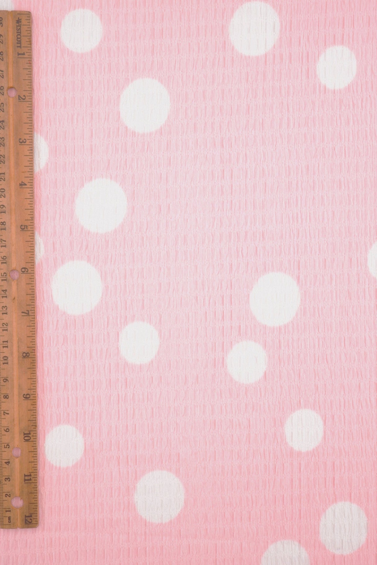 Polka Dot Crinkle Knit Polyester Spandex
