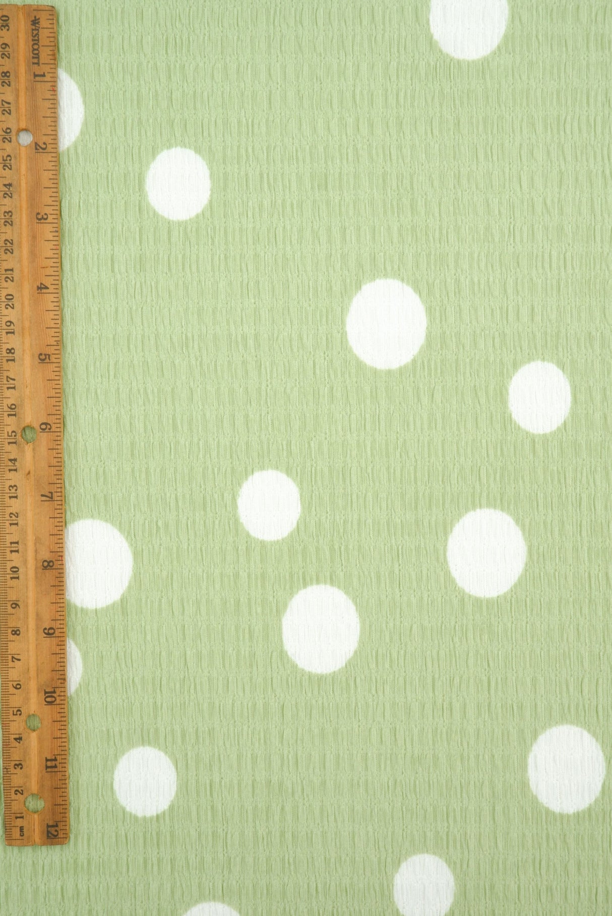 Polka Dot Crinkle Knit Polyester Spandex