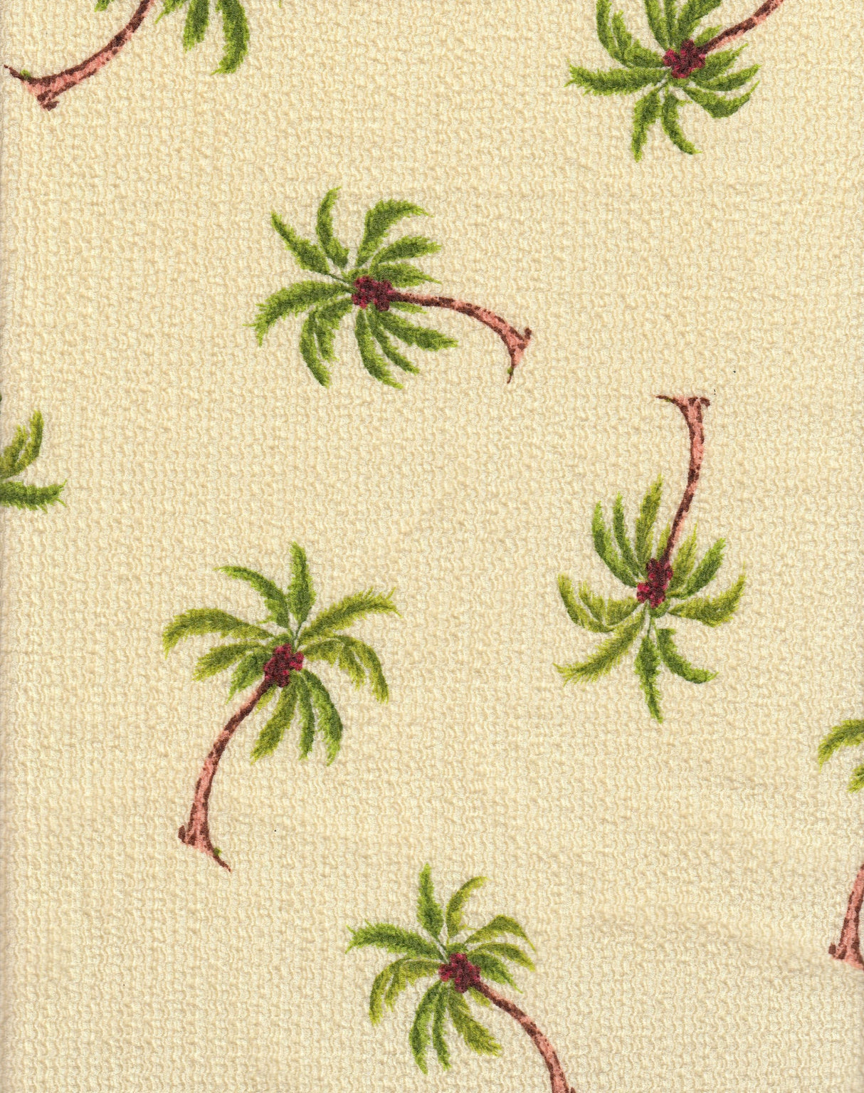 Printed Crepe Knit Palm Tree Fabric