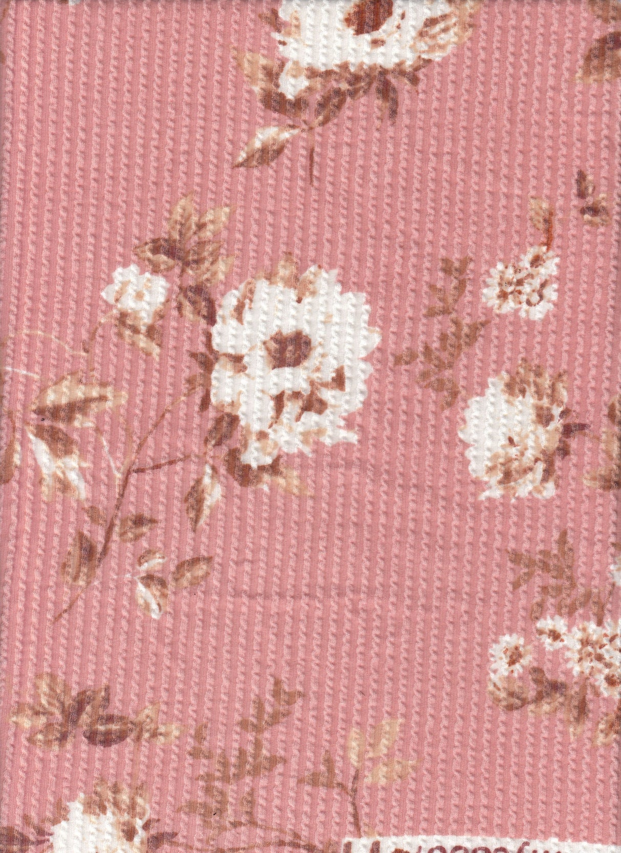 Floral Jacquard Double Knit Fabric