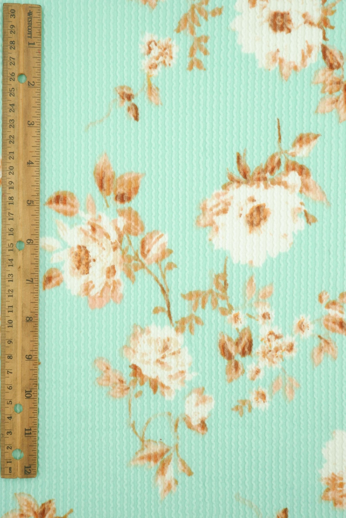 Floral Jacquard Double Knit Fabric