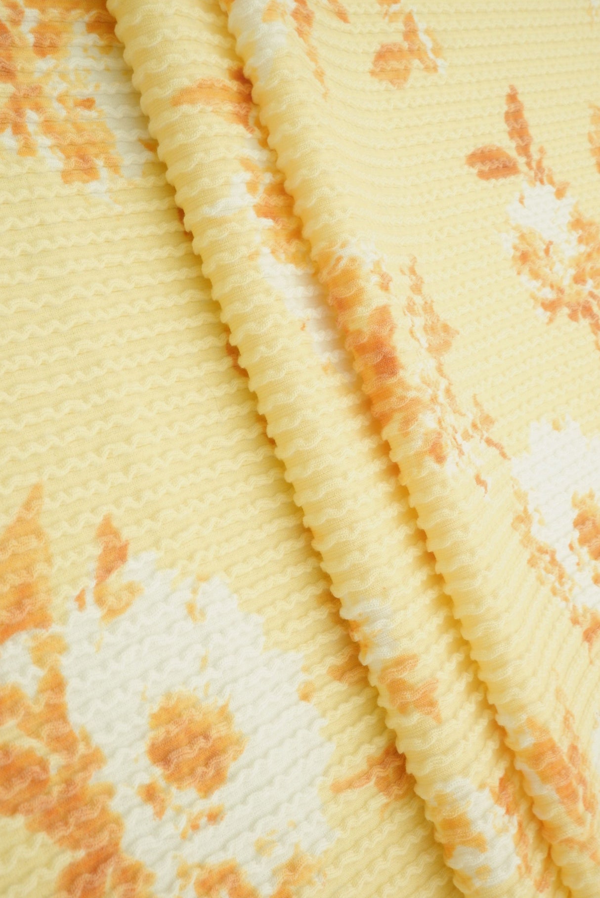 Floral Jacquard Double Knit Fabric