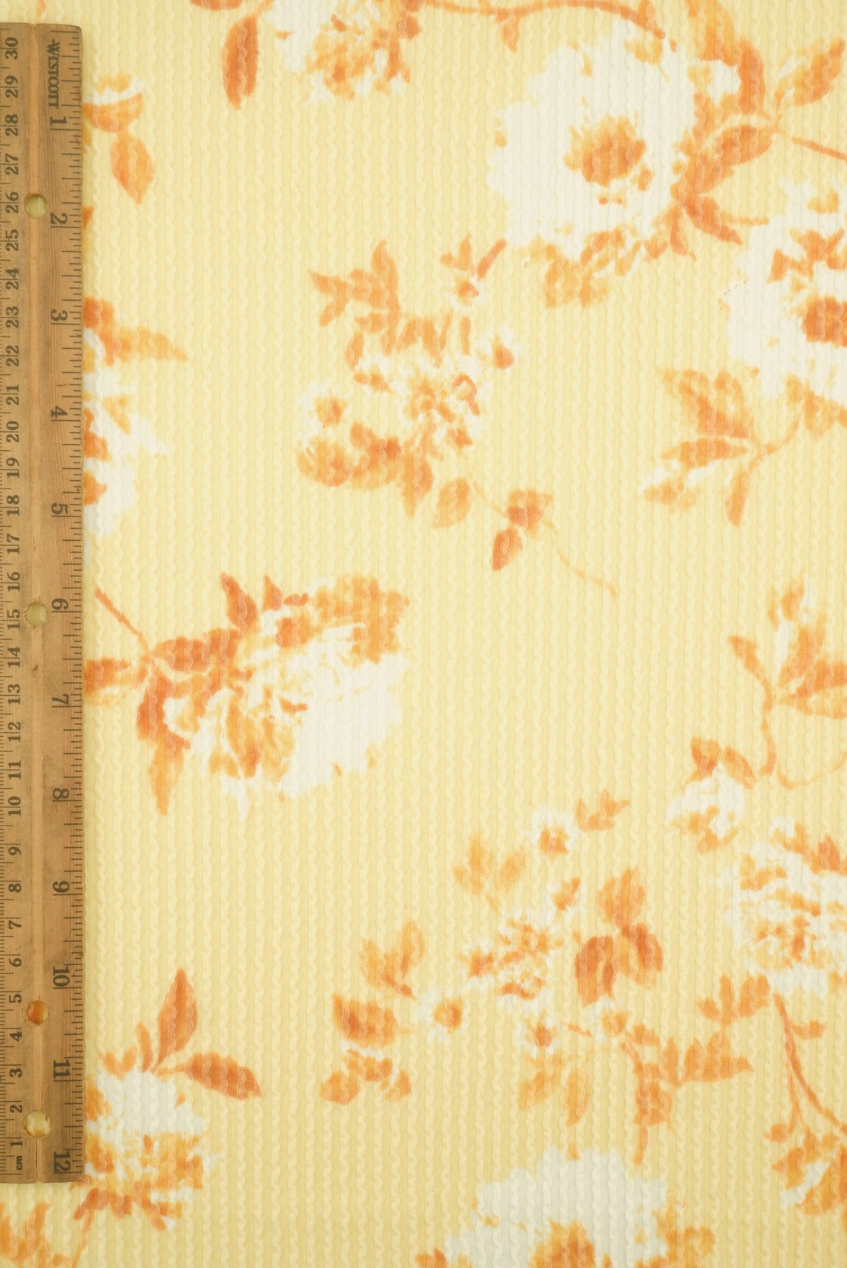 Floral Jacquard Double Knit Fabric