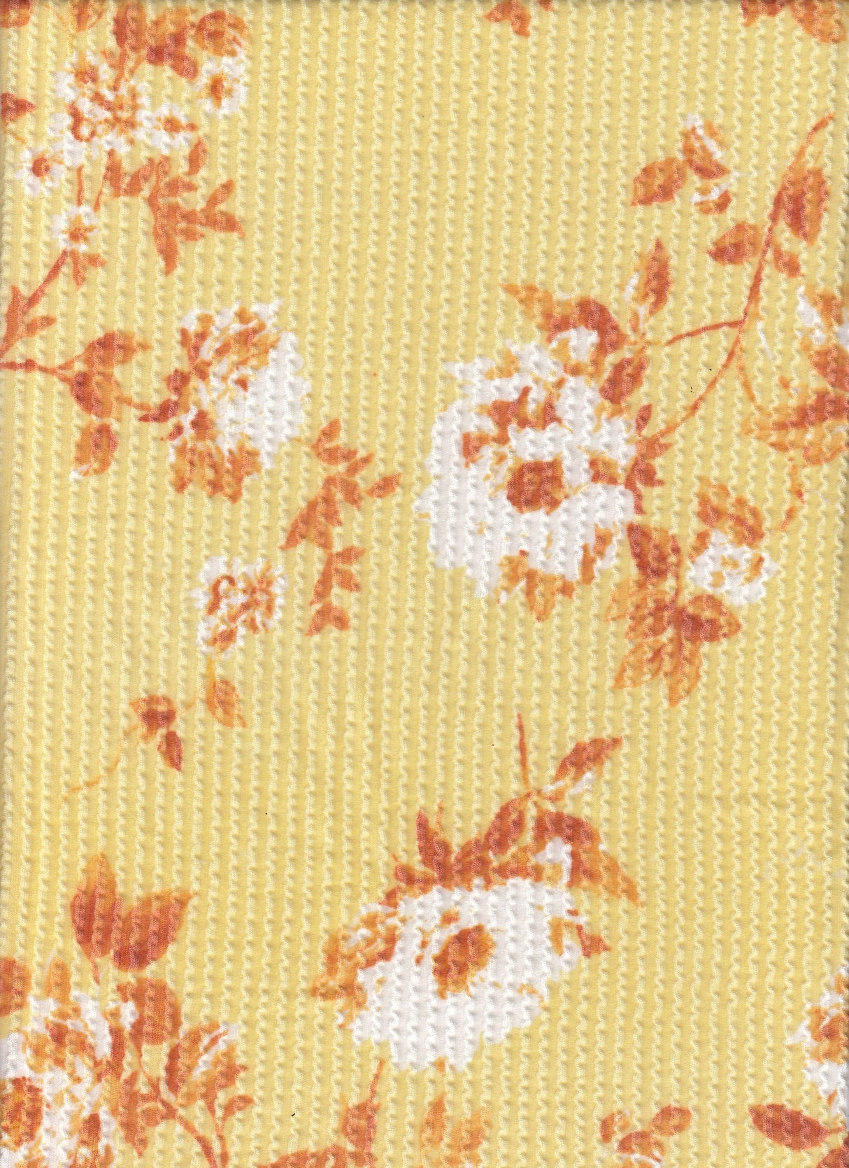 Floral Jacquard Double Knit Fabric