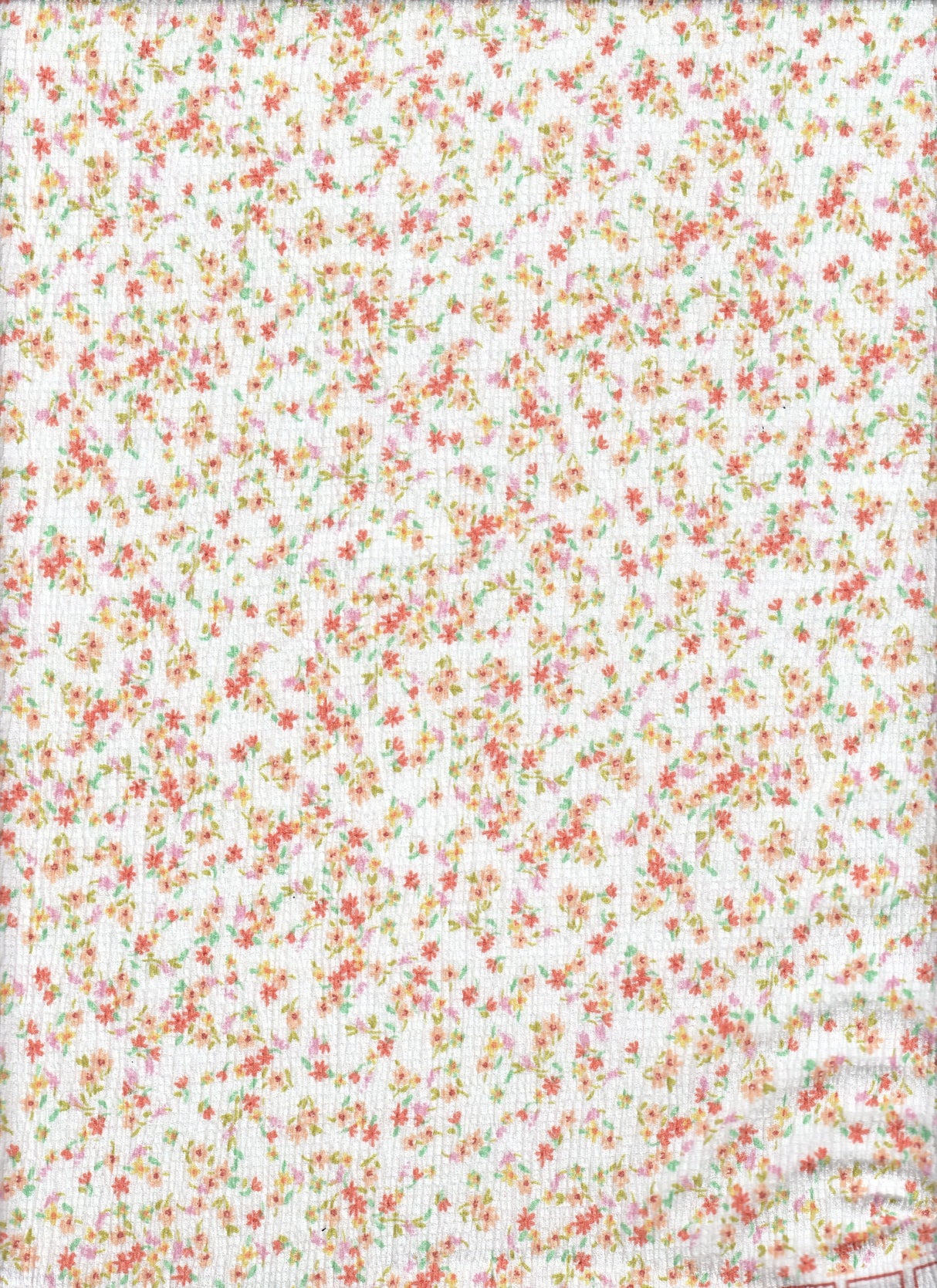 Ditsy Print Jersey Fabric in Ivory