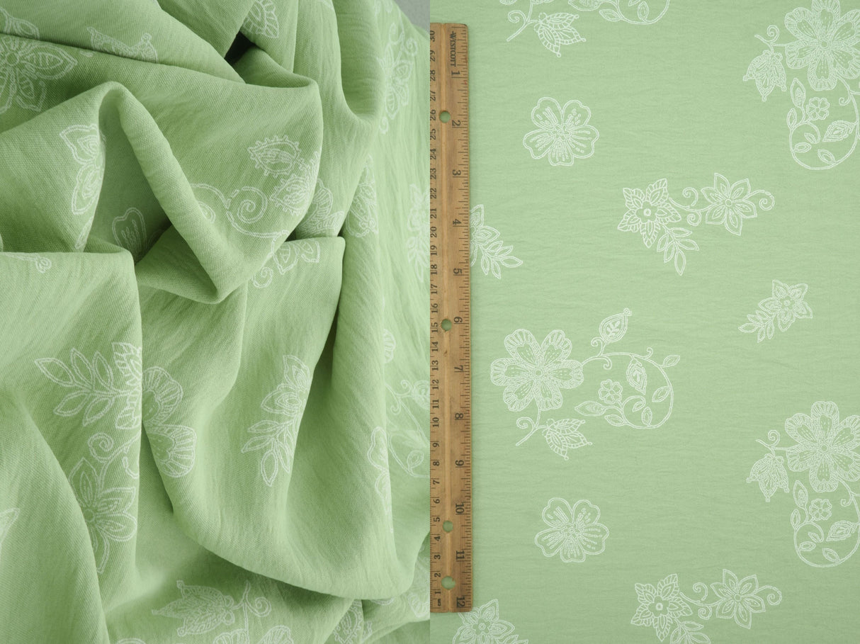Flower Puff Print Airflow Woven