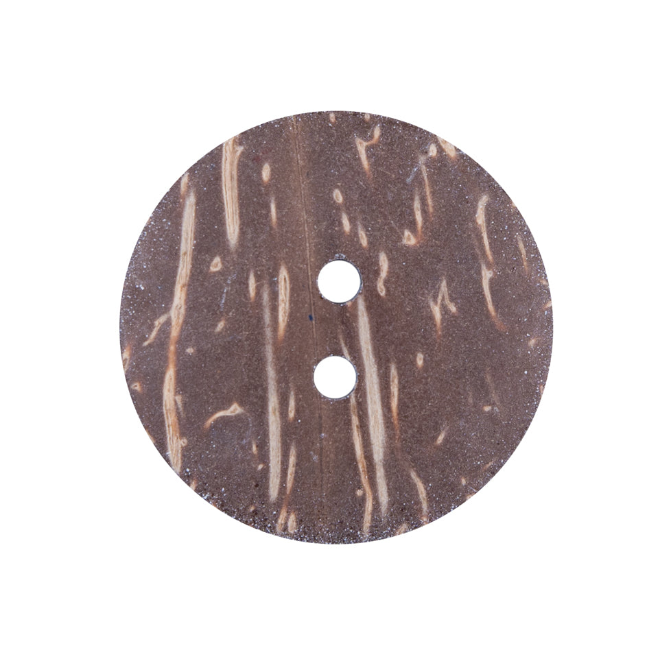 Italian Blue and White Nautical 2-Hole Coconut Button - 40L/25.5mm